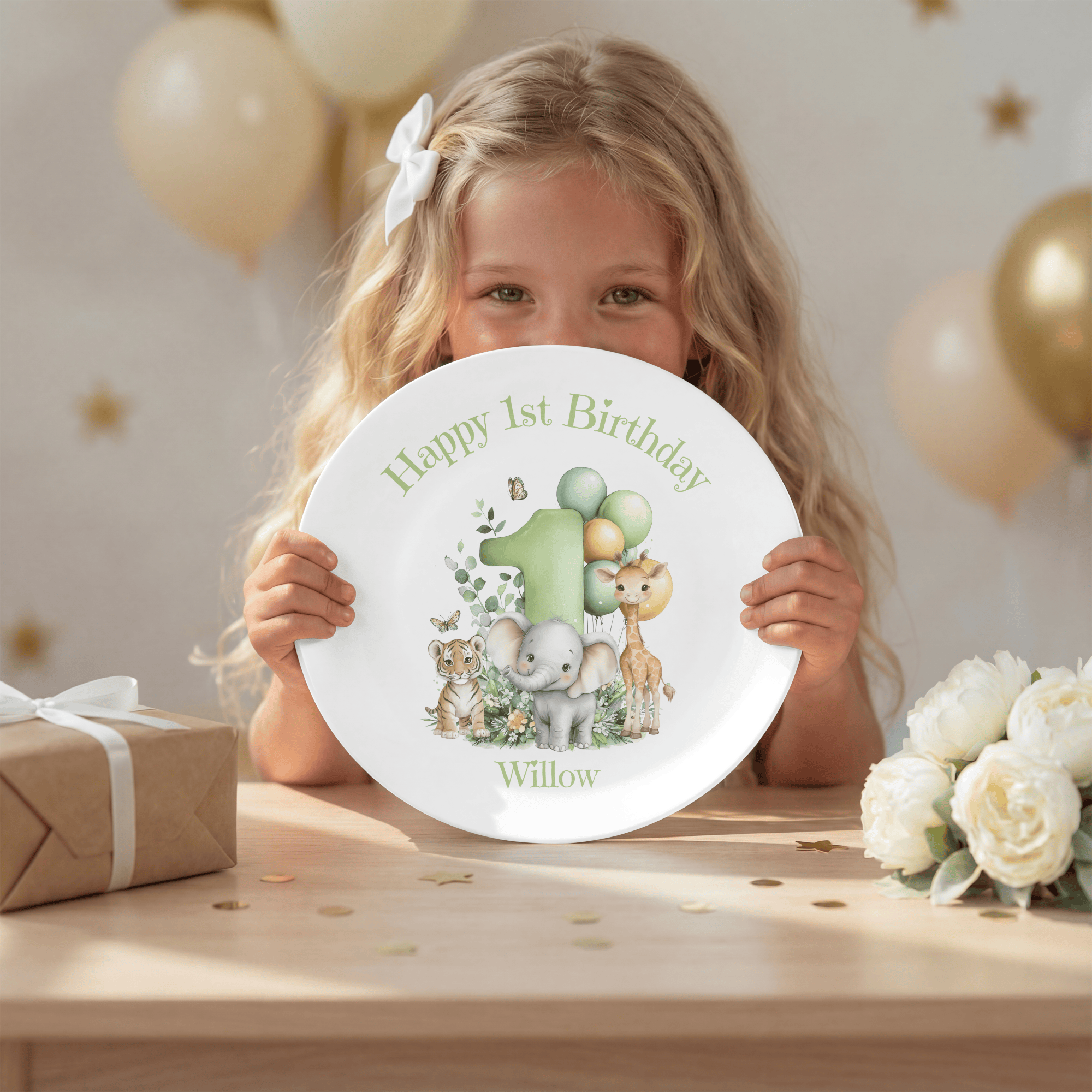 Safari Animal First Birthday Plate by Lil Plate Shop