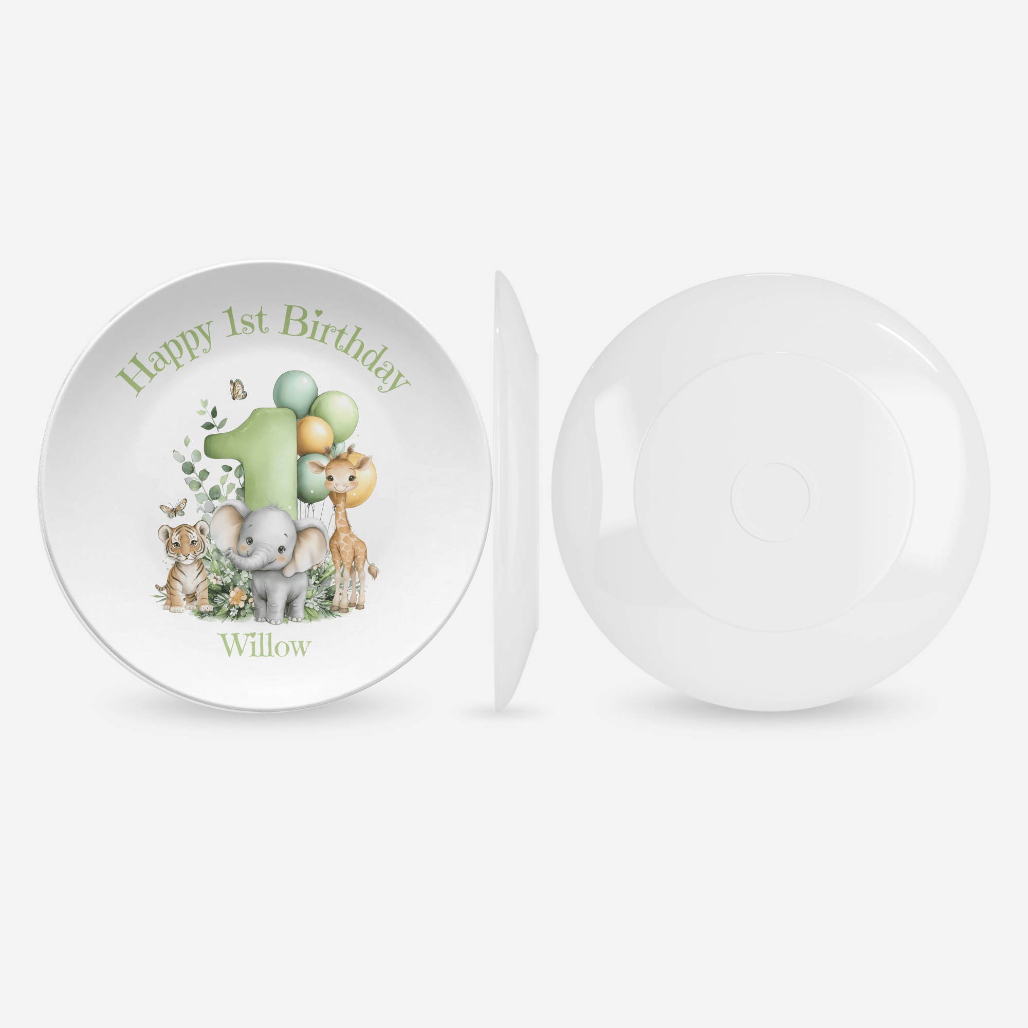 Safari Animal First Birthday Plate by Lil Plate Shop