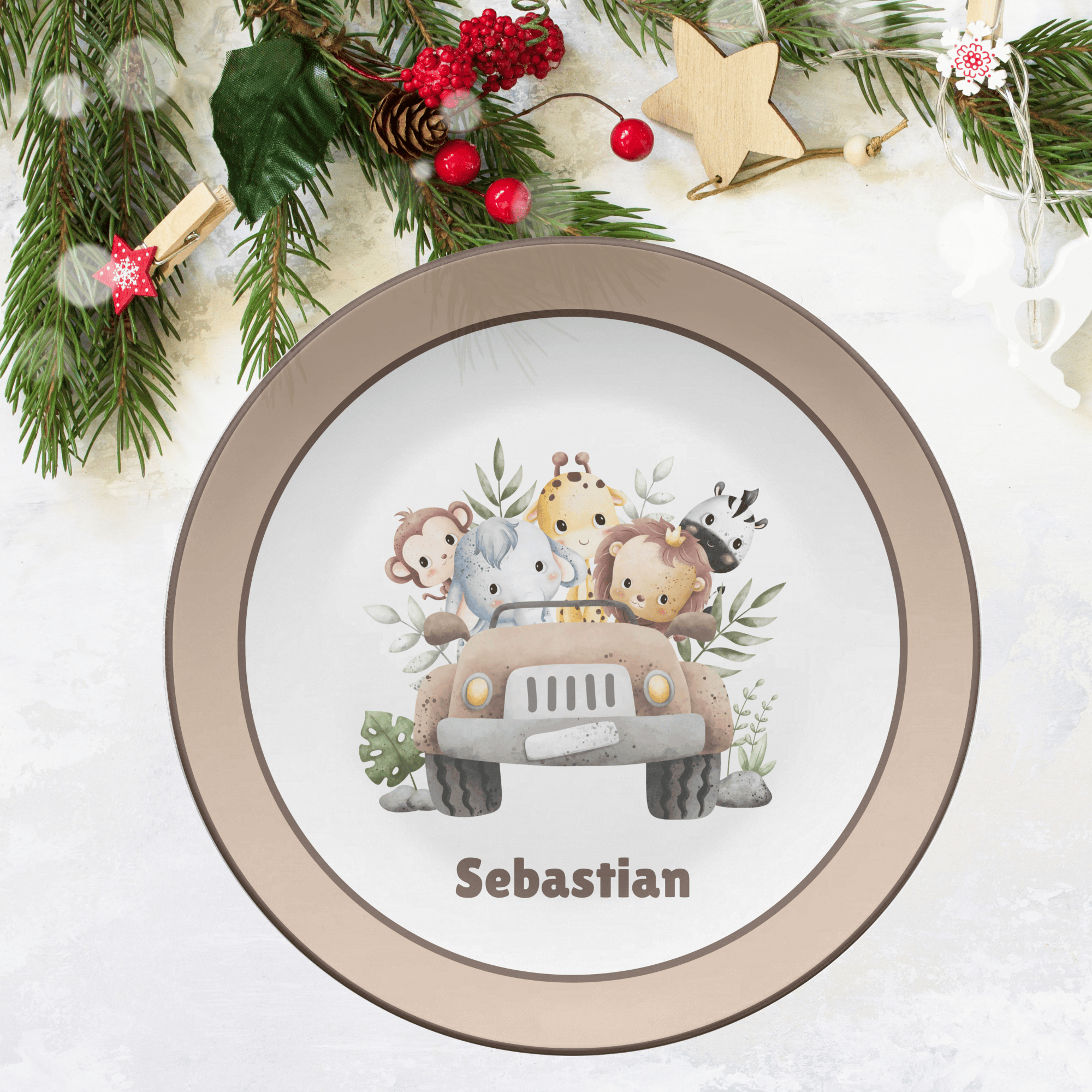 Safari Animal Plate by Lil Plate Shop