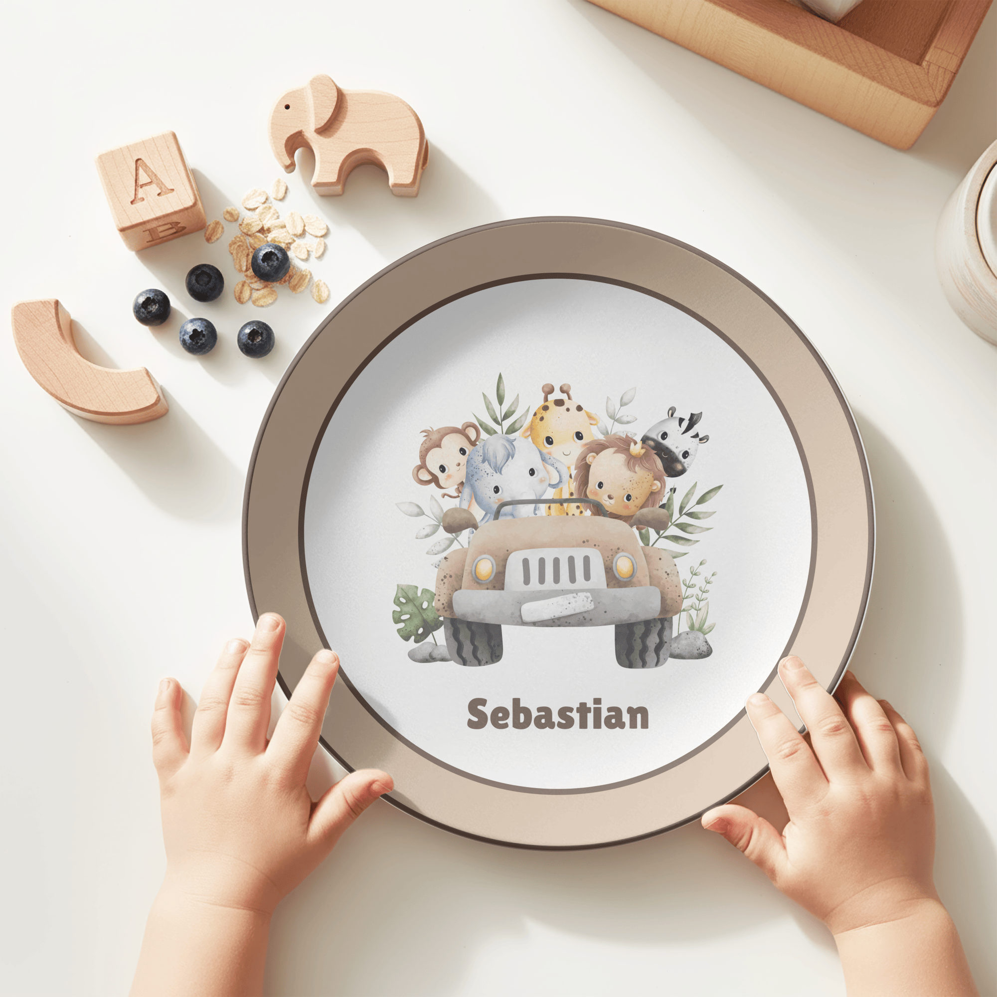Safari Animal Plate by Lil Plate Shop