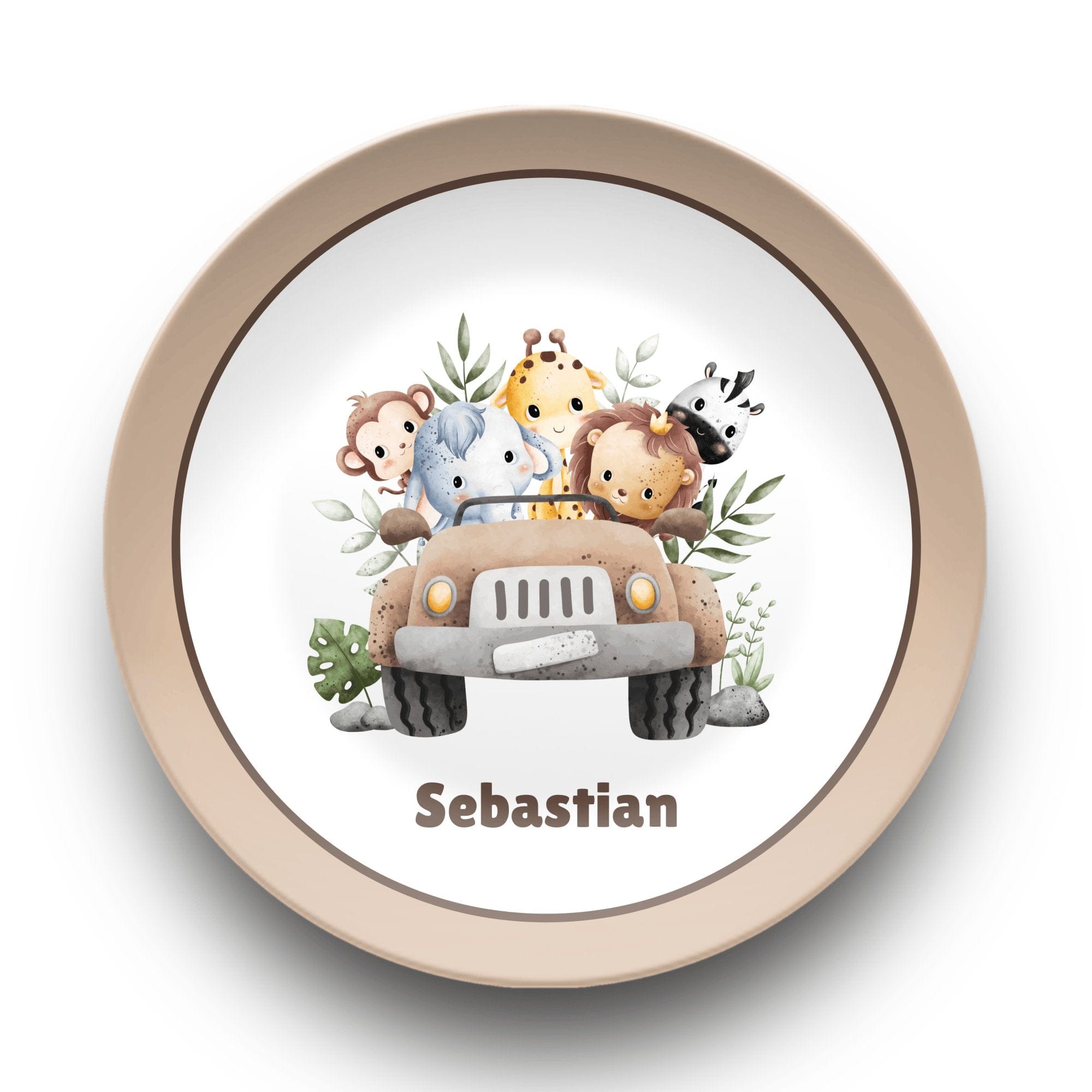 Safari Animal Plate Plate by Lil Plate Shop