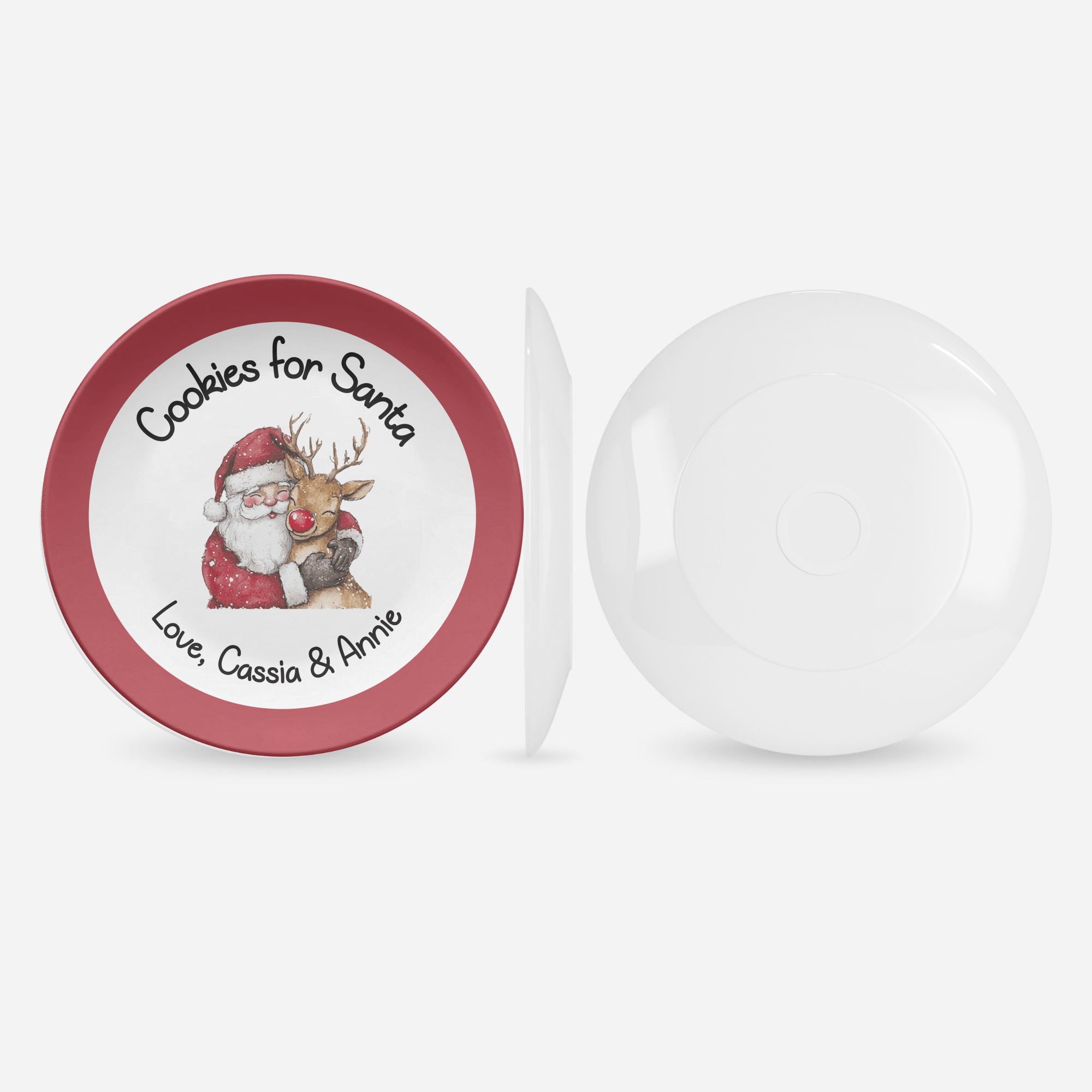 Santa Rudolph Cookies for Santa Plate by Lil Plate Shop