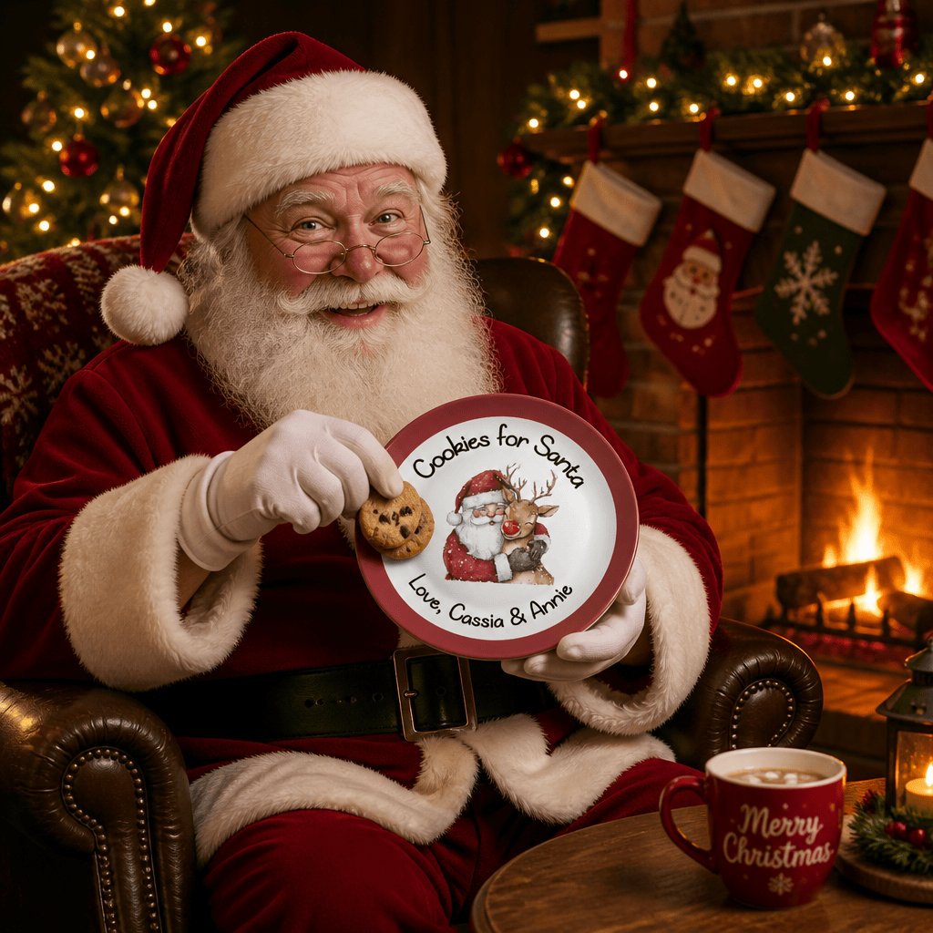 Santa Rudolph Cookies for Santa Plate by Lil Plate Shop