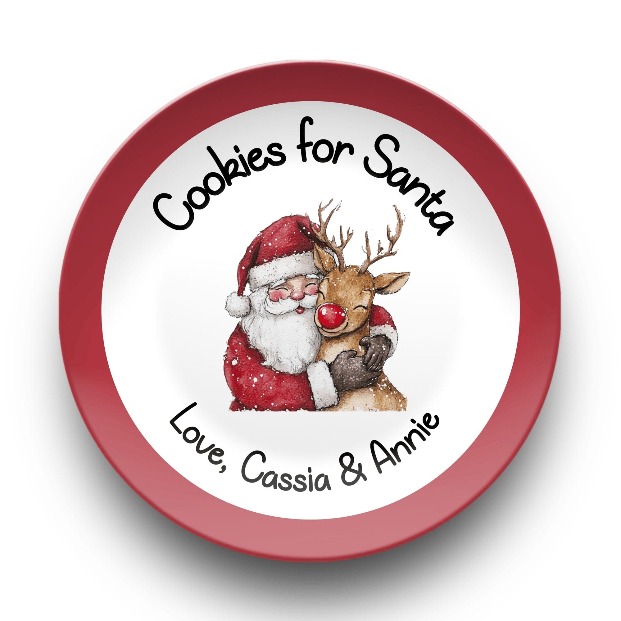 Santa Rudolph Cookies for Santa Plate by Lil Plate Shop