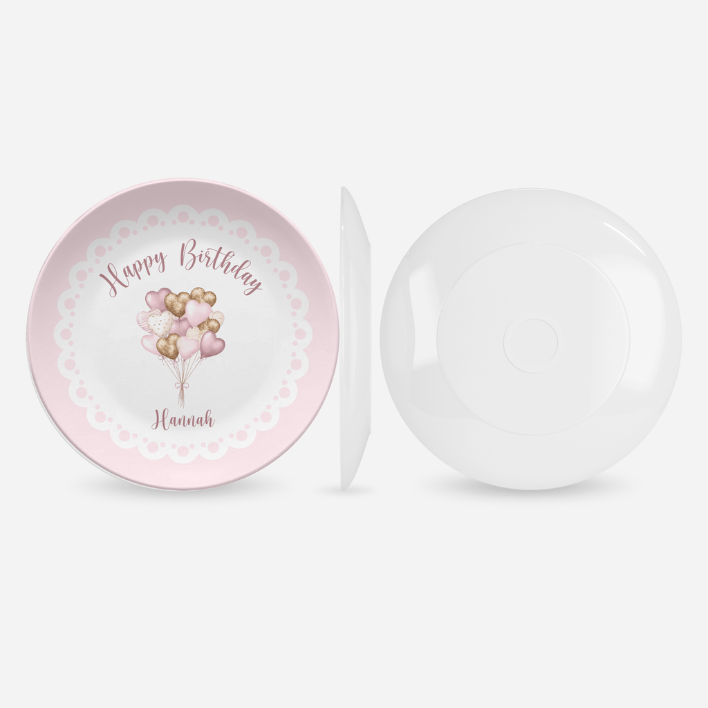 Scalloped Heart Balloon Birthday Plate by Lil Plate Shop