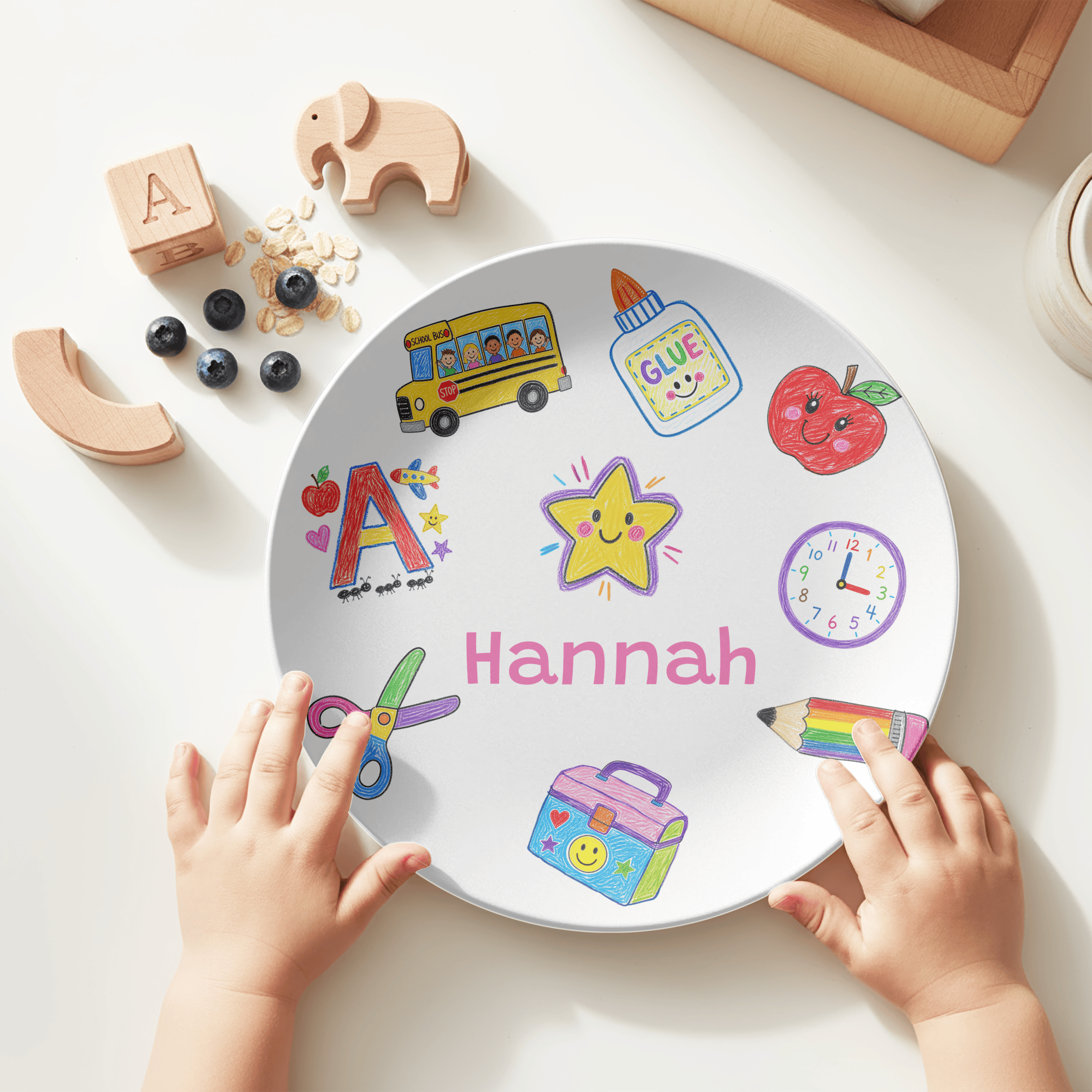 School Days Personalized Plate by Lil Plate Shop