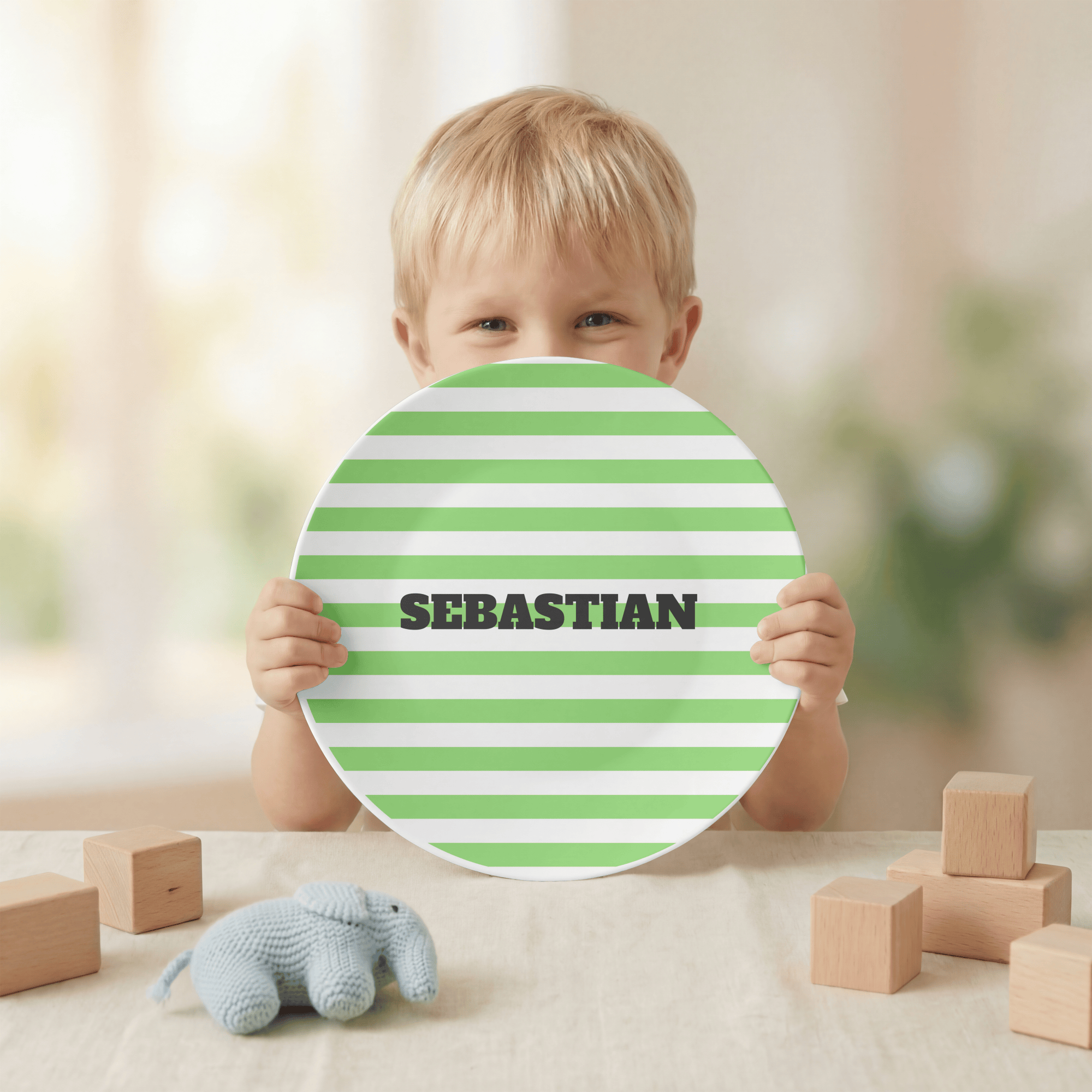 Select Stripe Color Name Plate by Lil Plate Shop