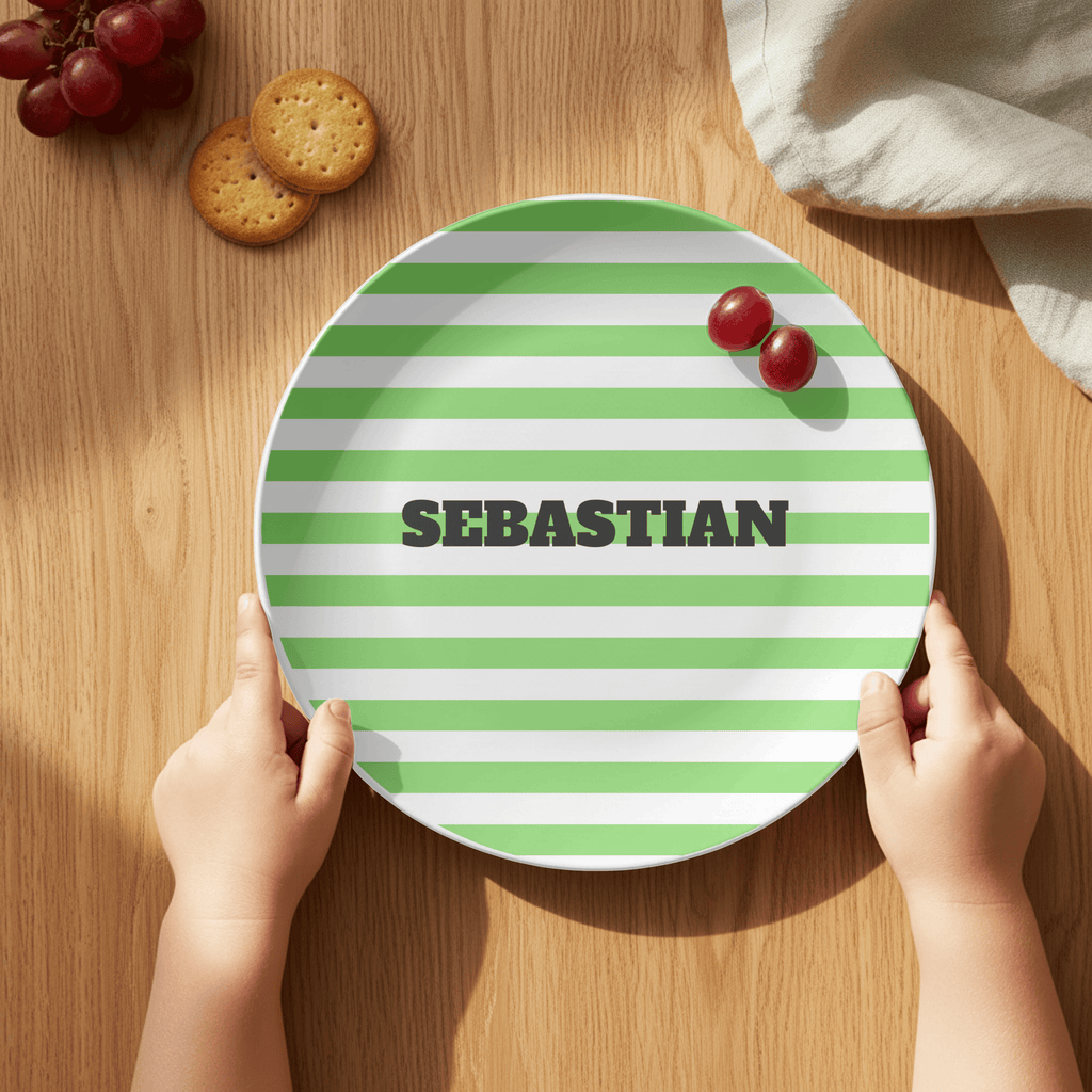 Select Stripe Color Name Plate by Lil Plate Shop