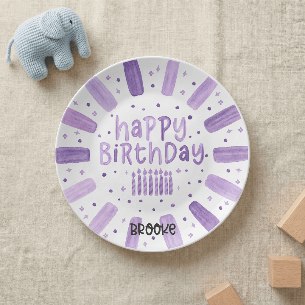 Shade of Purple Birthday Plate by Lil Plate Shop