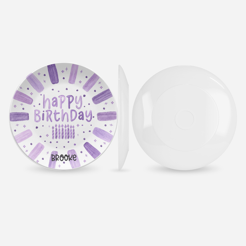 Shade of Purple Birthday Plate by Lil Plate Shop