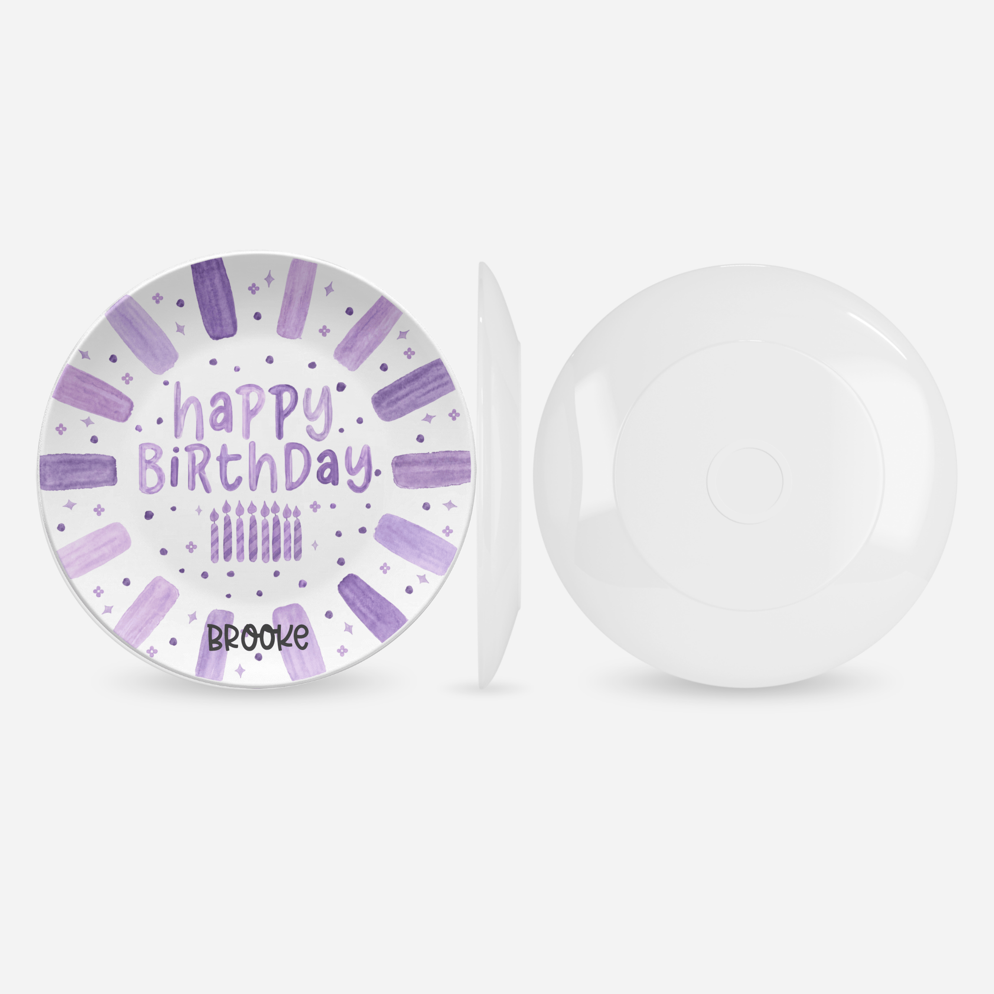 Shade of Purple Birthday Plate by Lil Plate Shop
