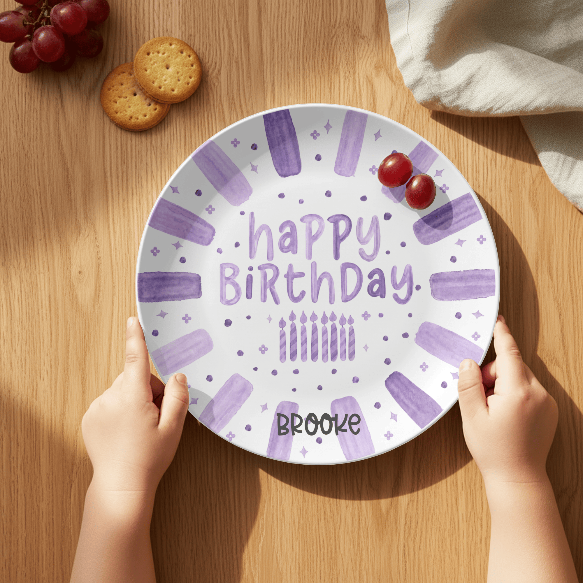 Shade of Purple Birthday Plate by Lil Plate Shop