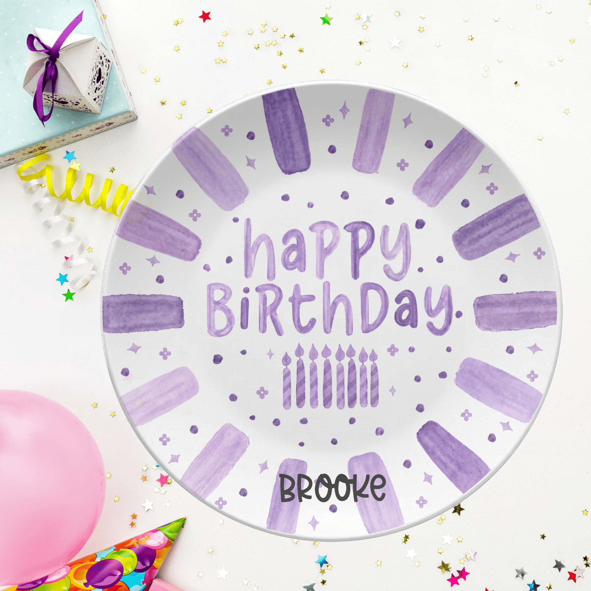 Shade of Purple Birthday Plate by Lil Plate Shop