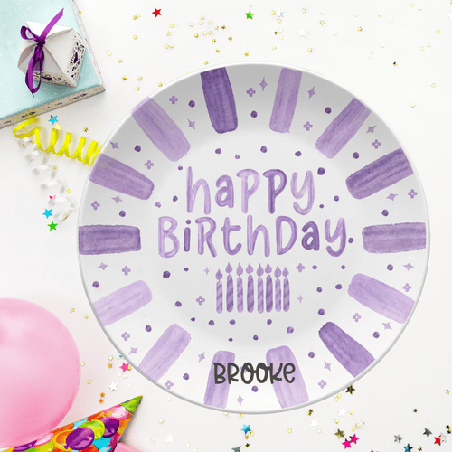 Shade of Purple Birthday Plate by Lil Plate Shop