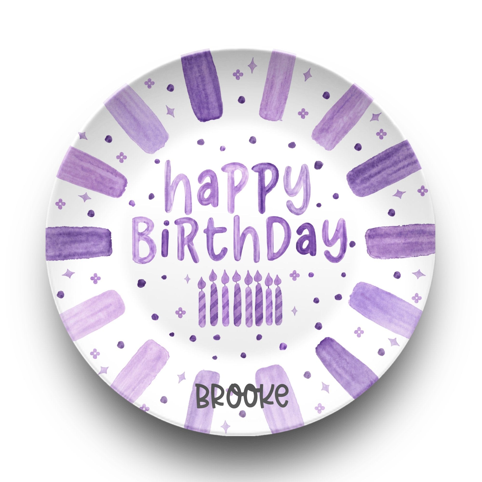 Shades of Purple Birthday Plate by Lil Plate Shop