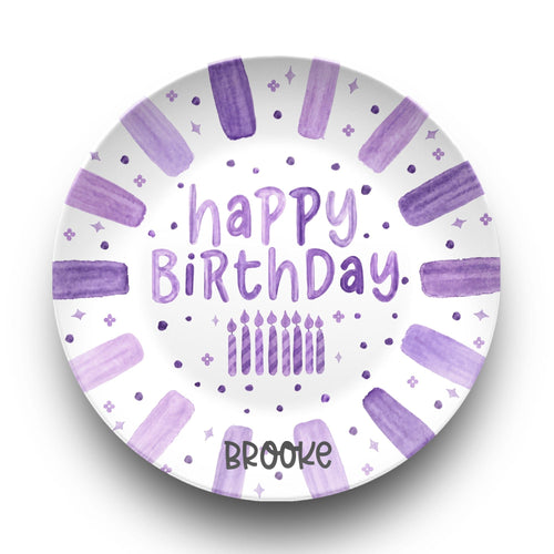 Shades of Purple Birthday Plate by Lil Plate Shop