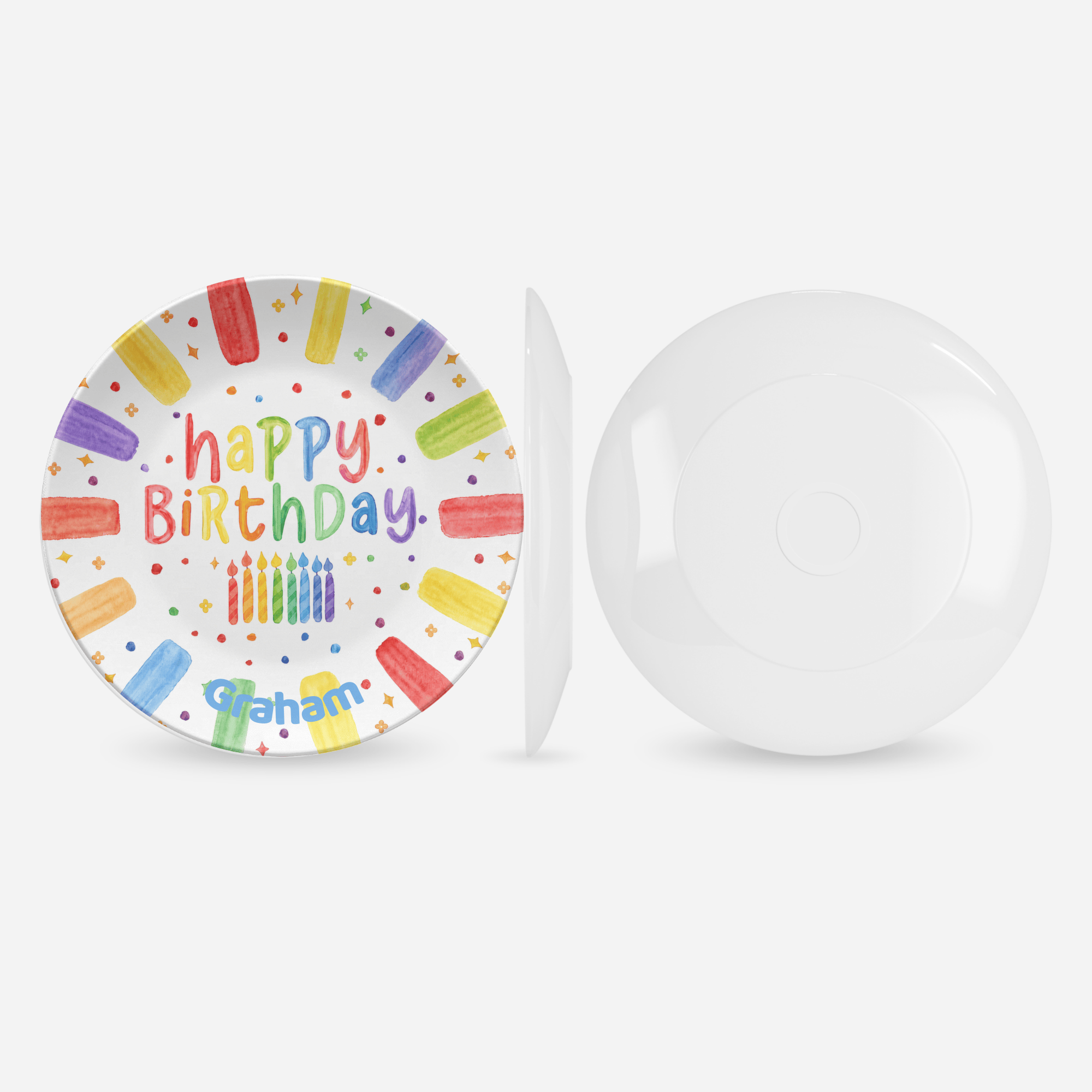 Shades of the Rainbow Birthday Plate by Lil Plate Shop