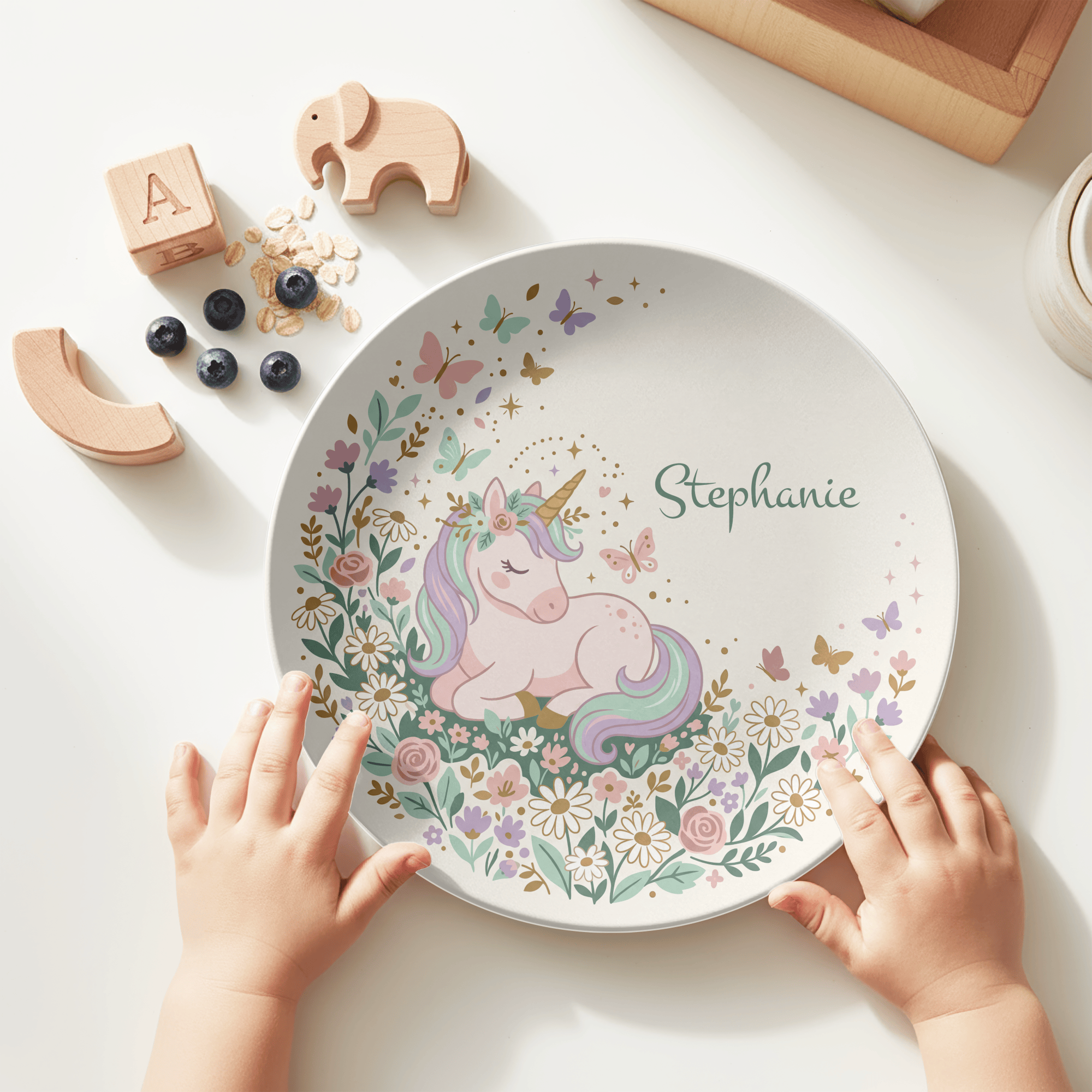 Sleeping Unicorn Plate by Lil Plate Shop