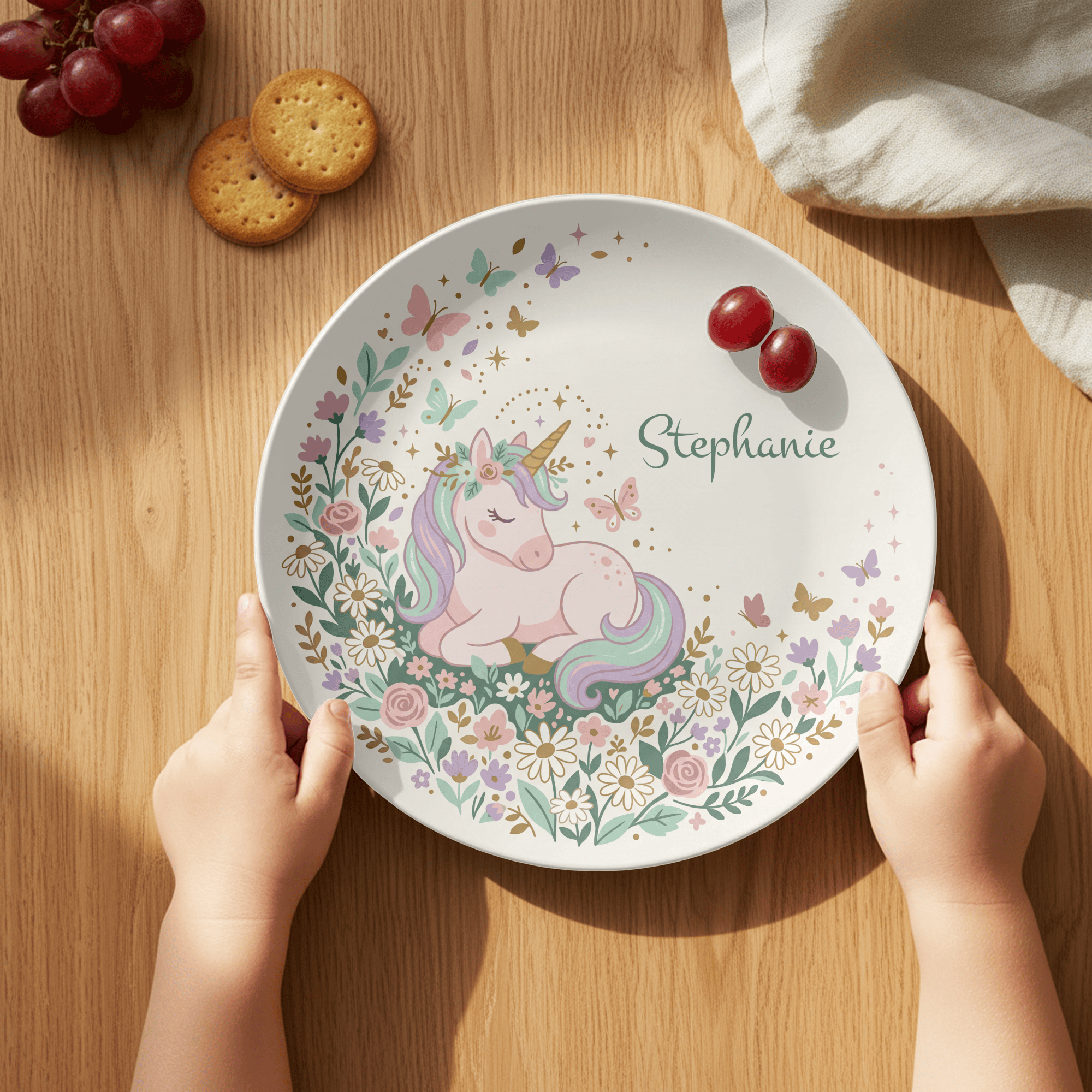 Sleeping Unicorn Plate by Lil Plate Shop