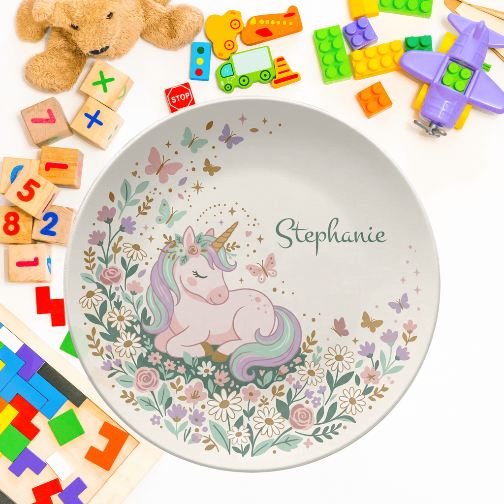 Sleeping Unicorn Plate by Lil Plate Shop