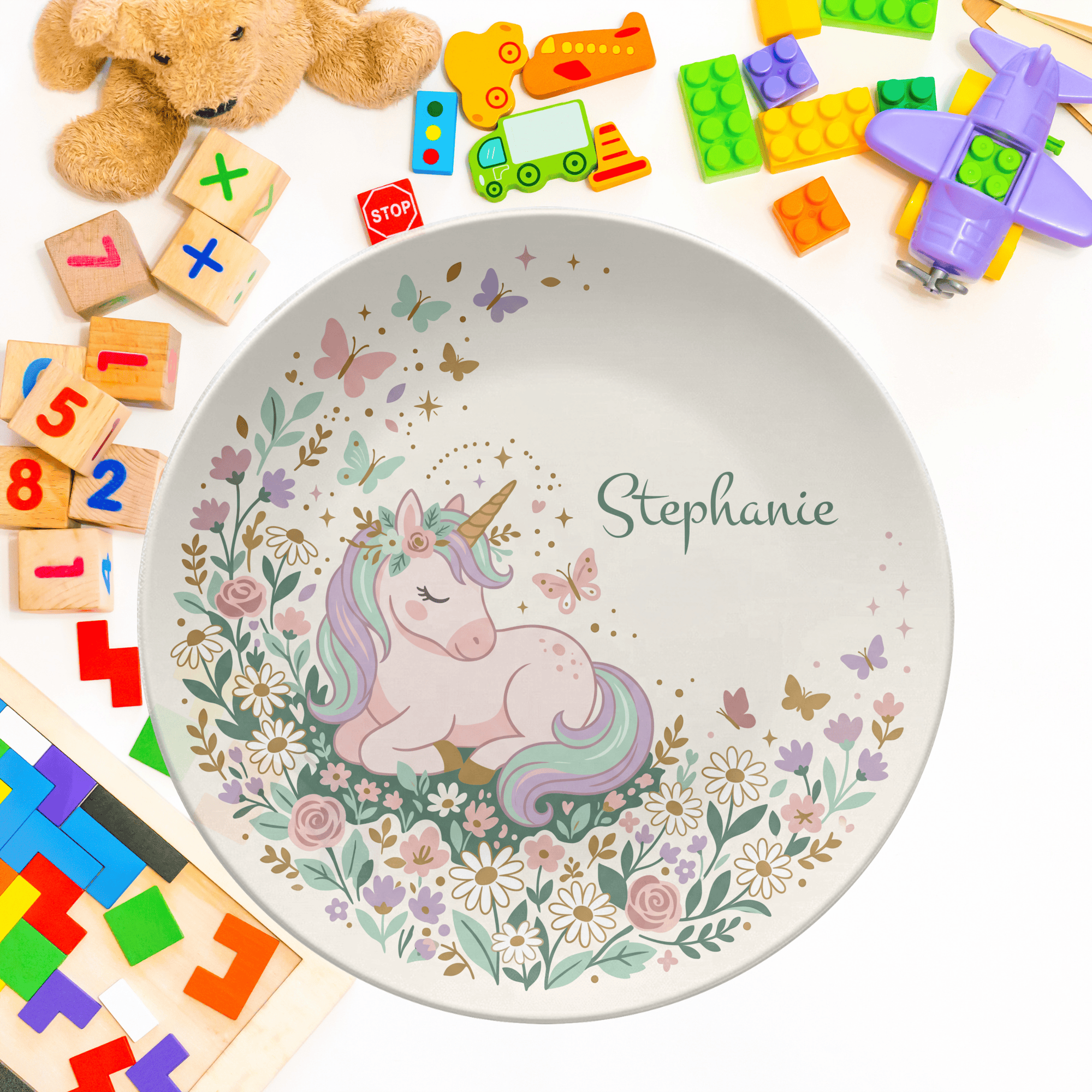 Sleeping Unicorn Plate by Lil Plate Shop