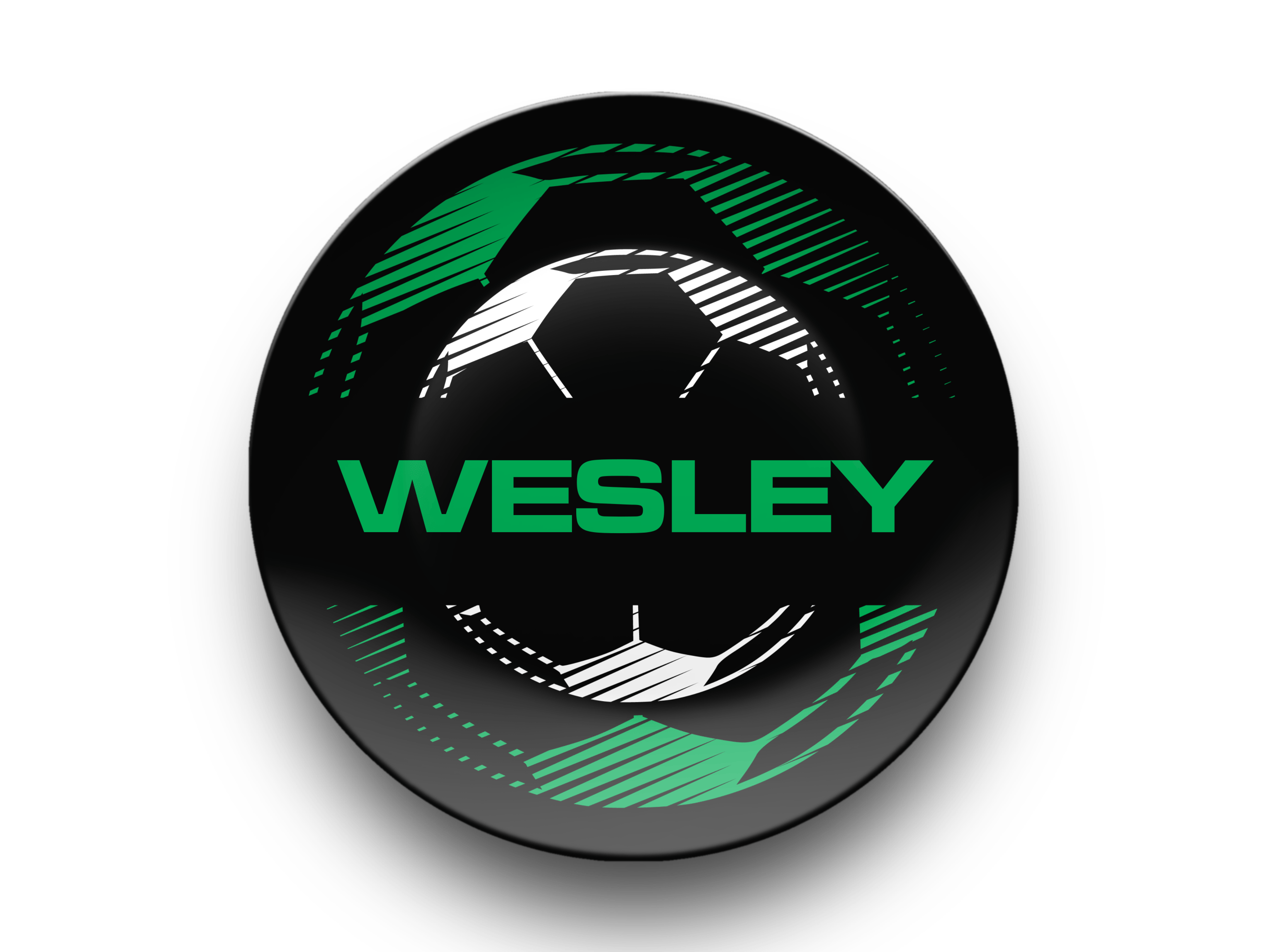 Soccer Name Plate Green by Lil Plate Shop