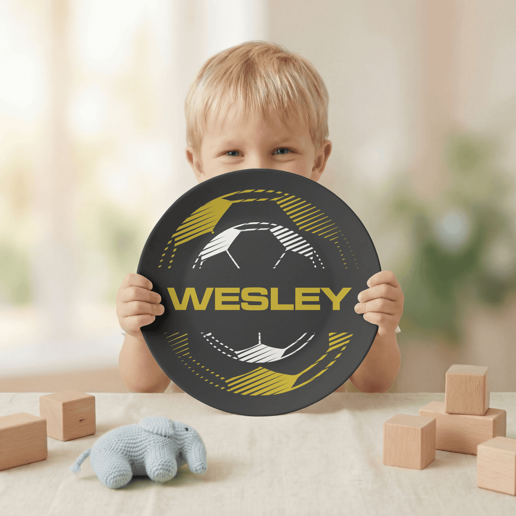 Soccer Name Plate by Lil Plate Shop