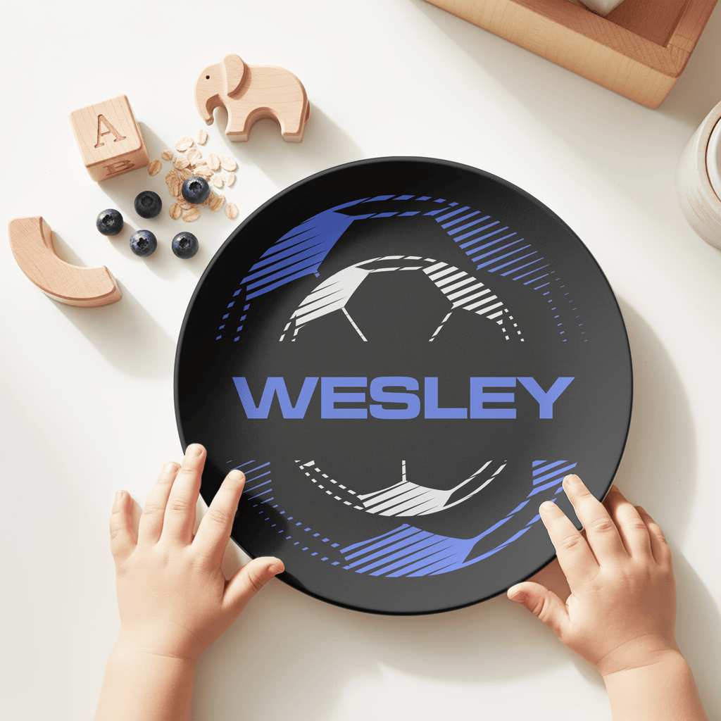 Soccer Name Plate by Lil Plate Shop