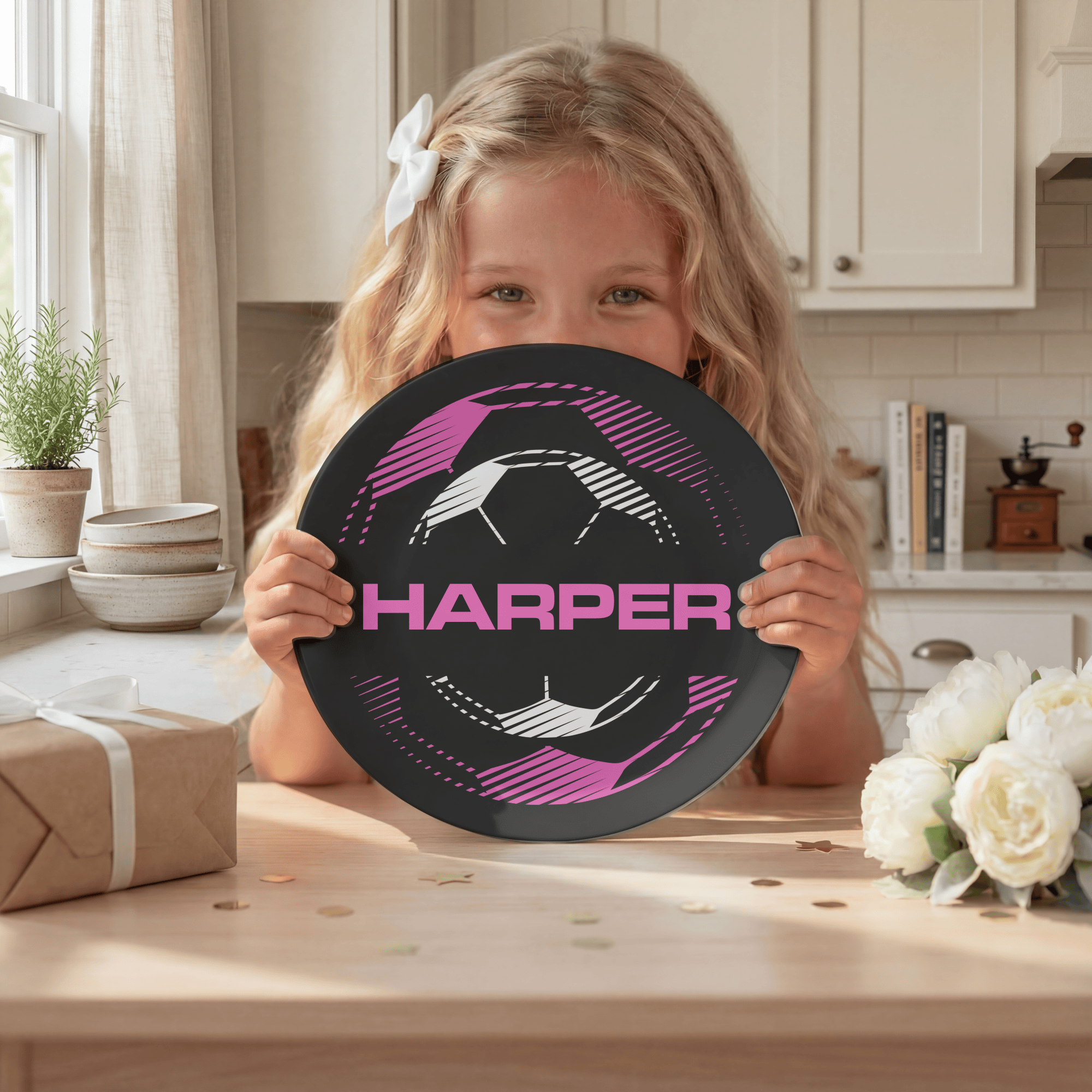 Soccer Name Plate by Lil Plate Shop
