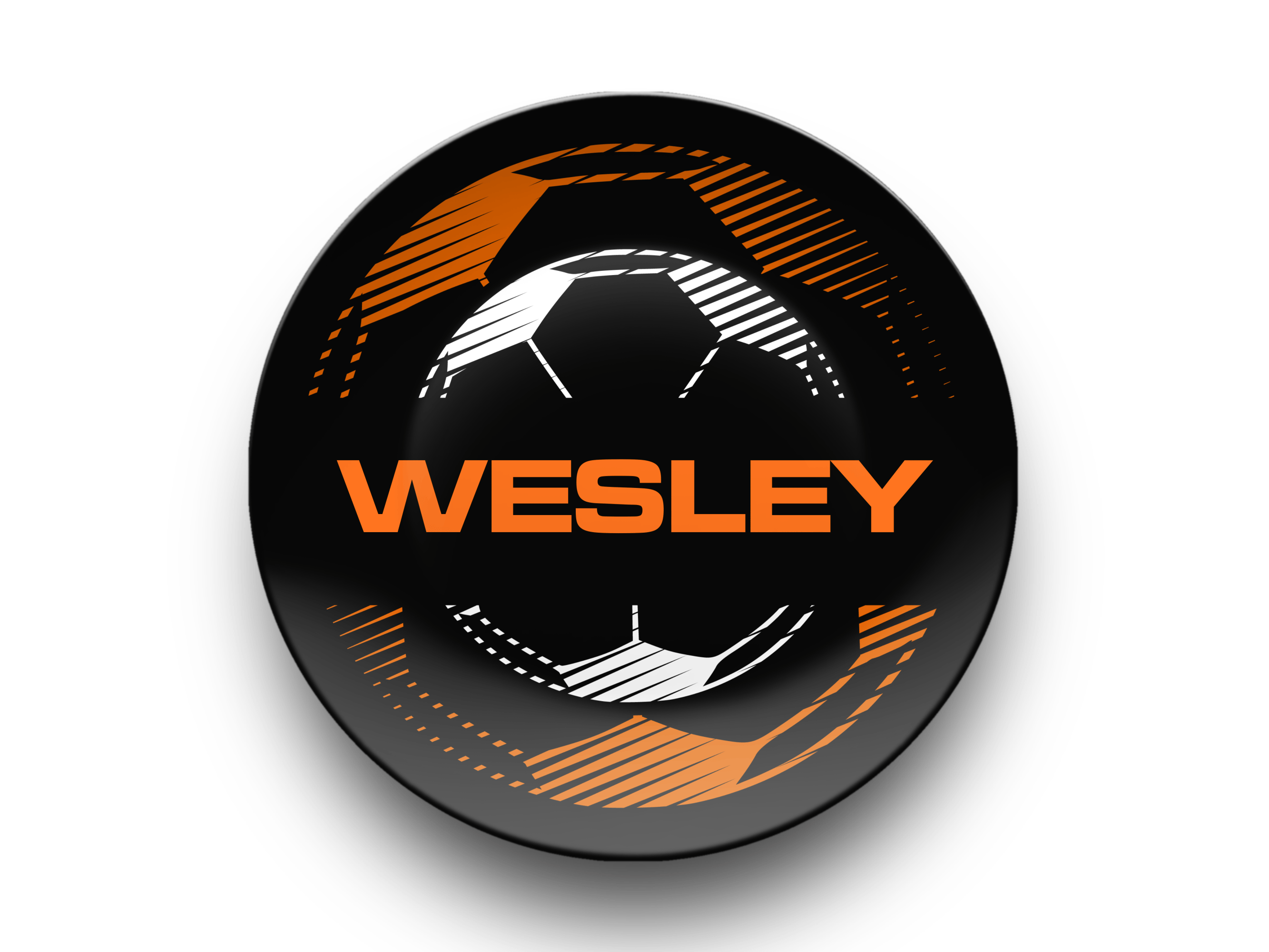 Soccer Name Plate Orange by Lil Plate Shop