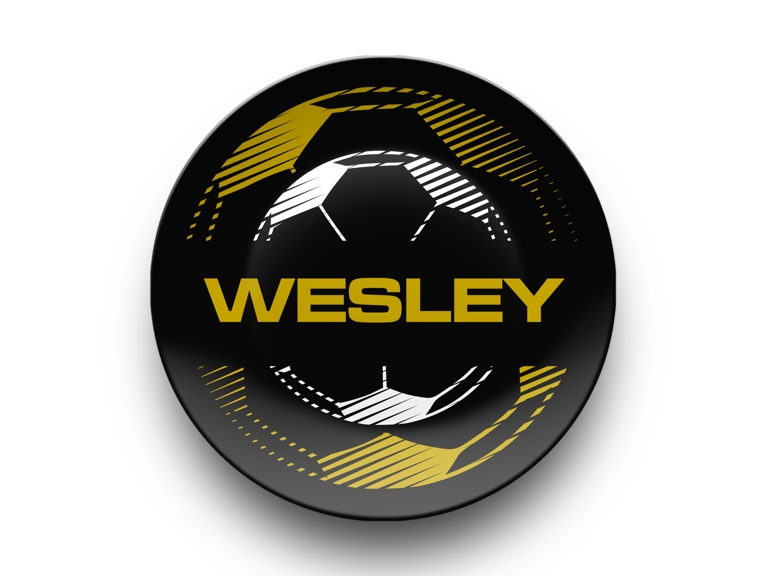 Soccer Name Plate Yellow by Lil Plate Shop