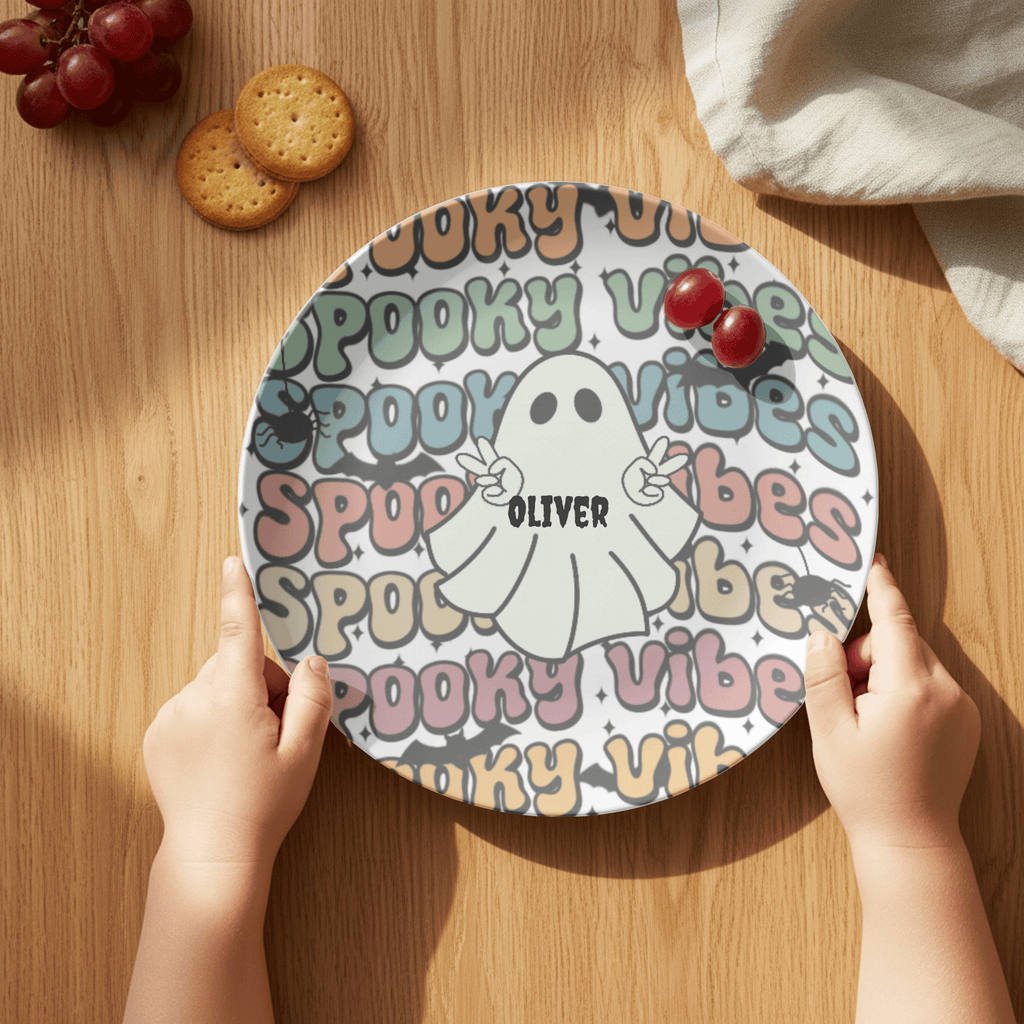 Spooky Vibes Ghost Plate by Lil Plate Shop