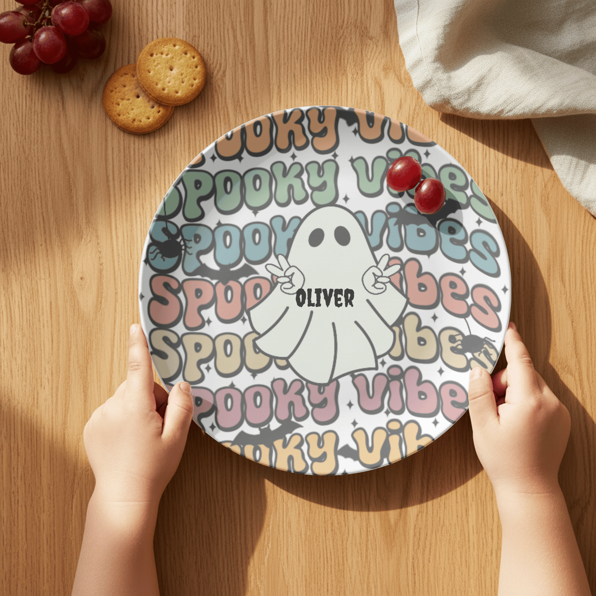 Spooky Vibes Ghost Plate by Lil Plate Shop