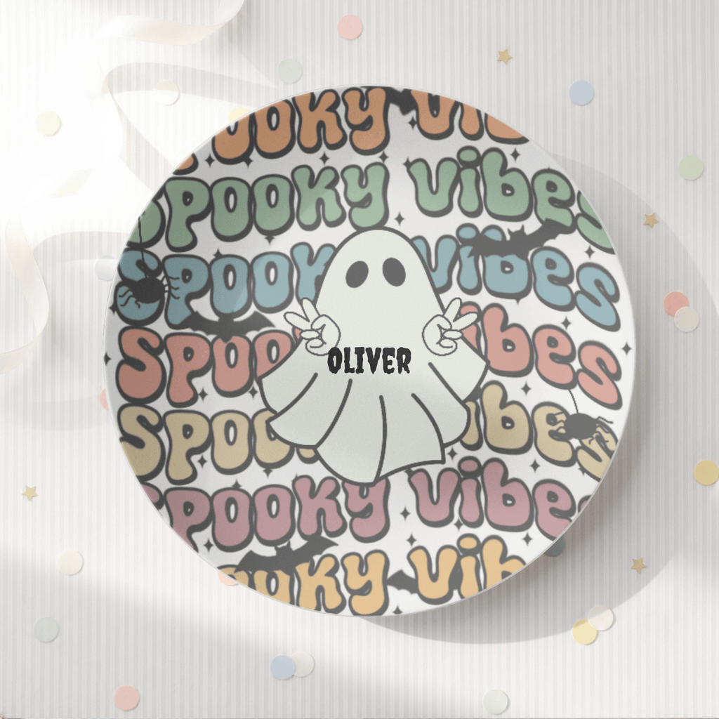 Spooky Vibes Ghost Plate by Lil Plate Shop