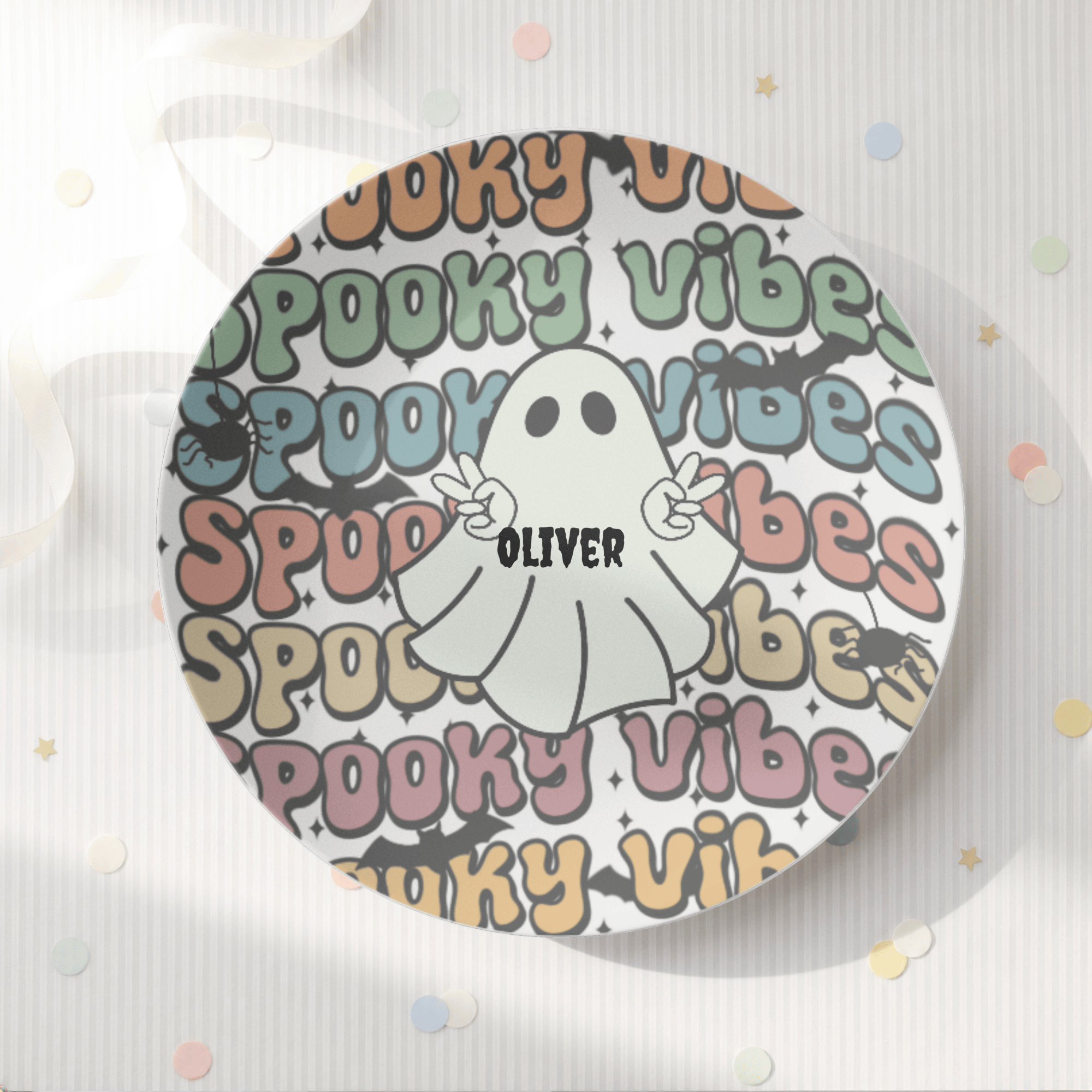 Spooky Vibes Ghost Plate by Lil Plate Shop