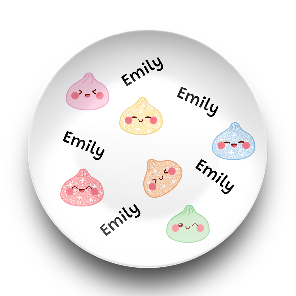 Squishy Dumpling Personalized Plate Plate by Lil Plate Shop