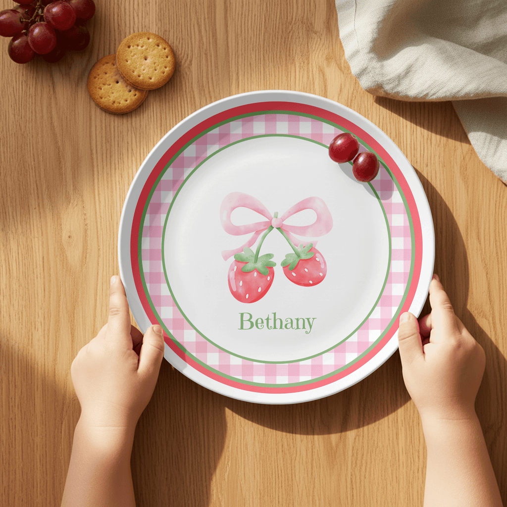 Strawberry Coquette Plate by Lil Plate Shop