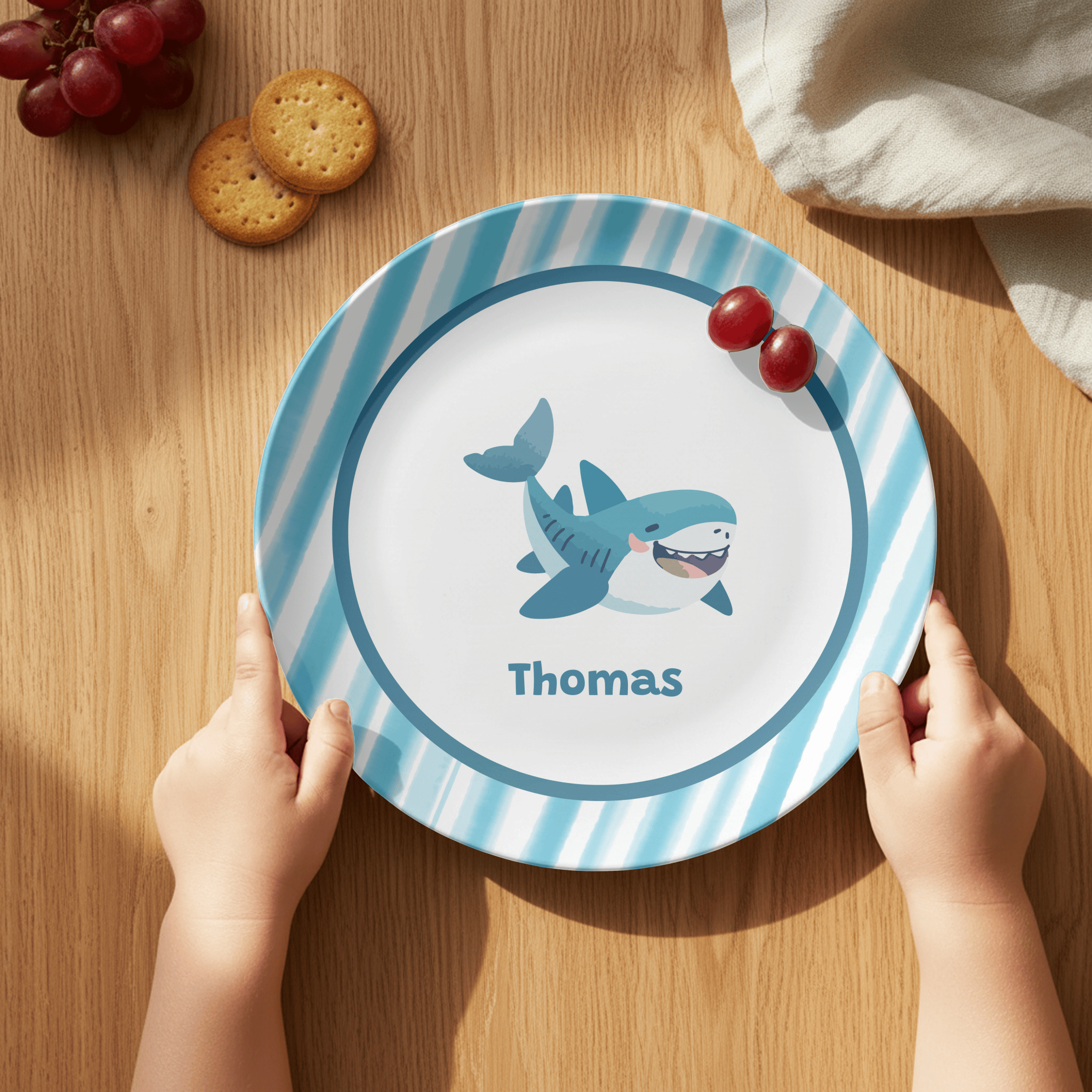Striped Shark Plate by Lil Plate Shop
