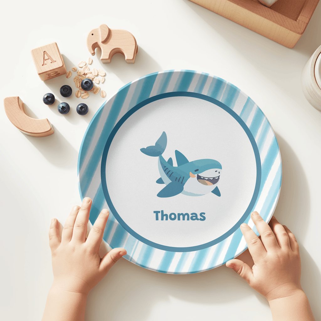 Striped Shark Plate by Lil Plate Shop