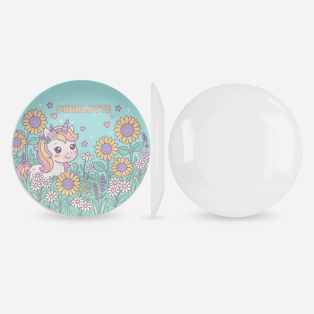Sunflower Unicorn Plate by Lil Plate Shop