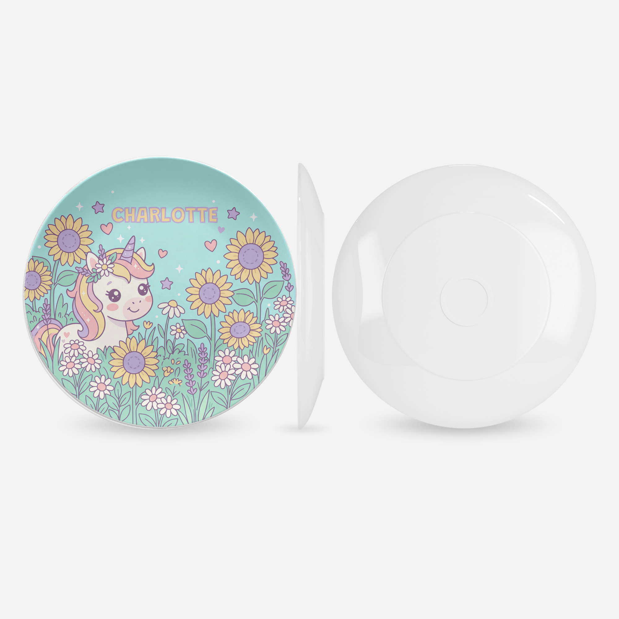 Sunflower Unicorn Plate by Lil Plate Shop
