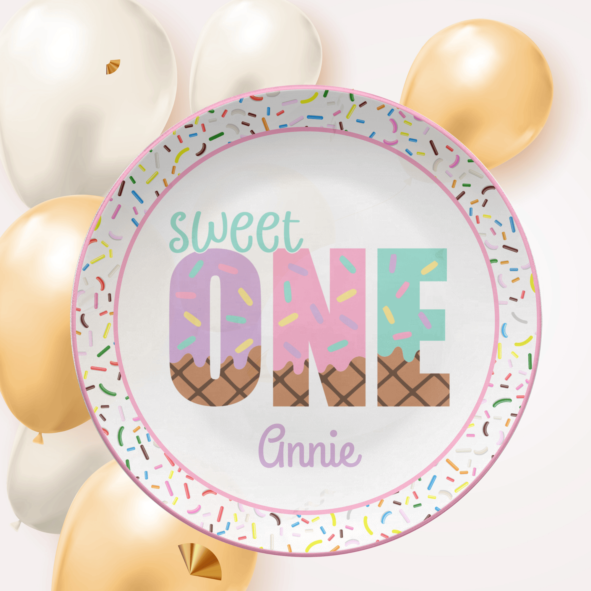 Sweet One Birthday Plate by Lil Plate Shop