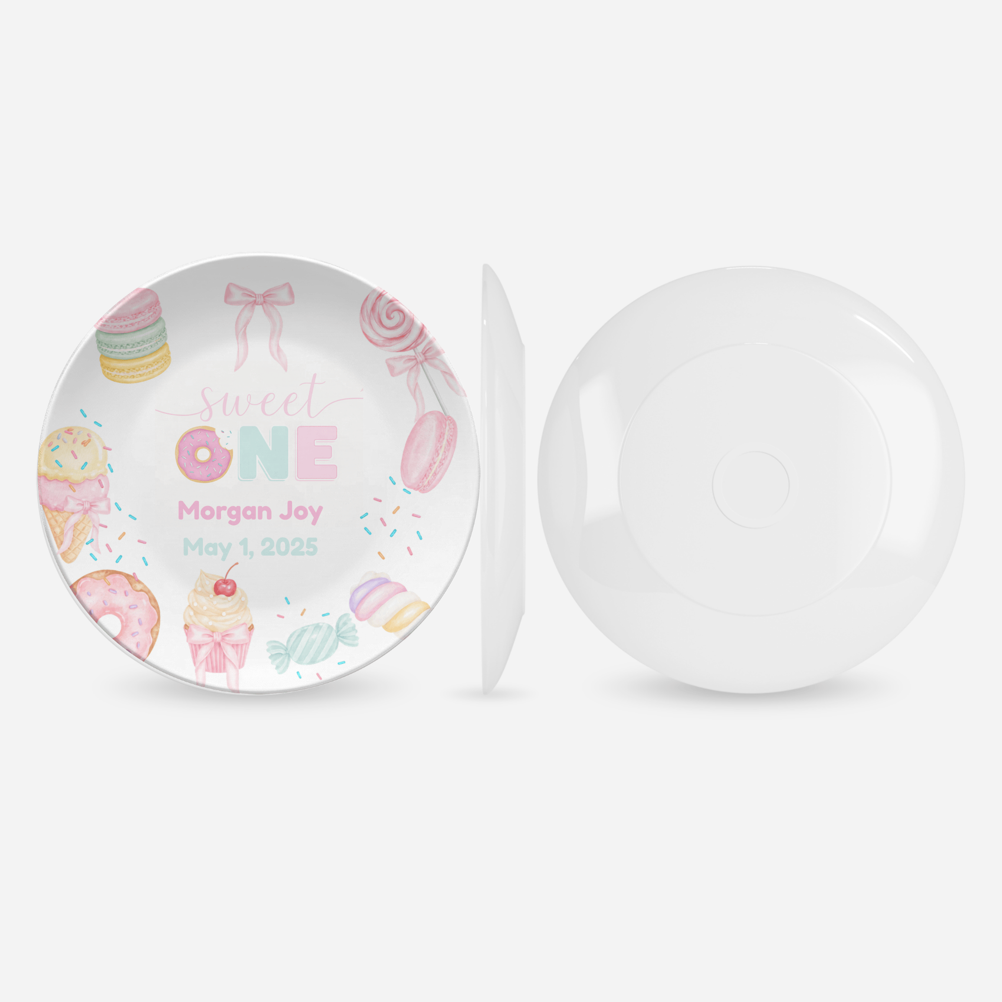 Sweet One Donut Birthday Plate by Lil Plate Shop