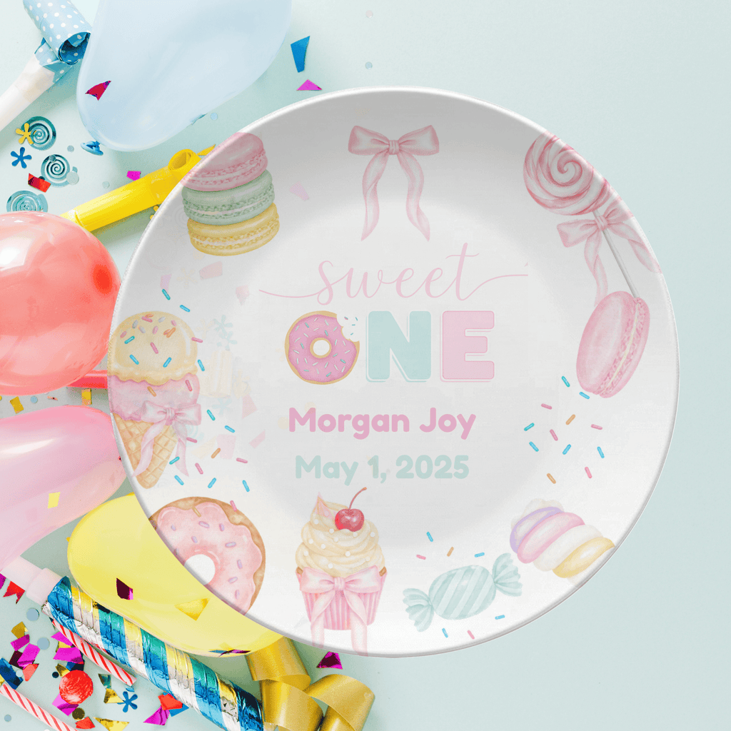 Sweet One Donut Birthday Plate by Lil Plate Shop
