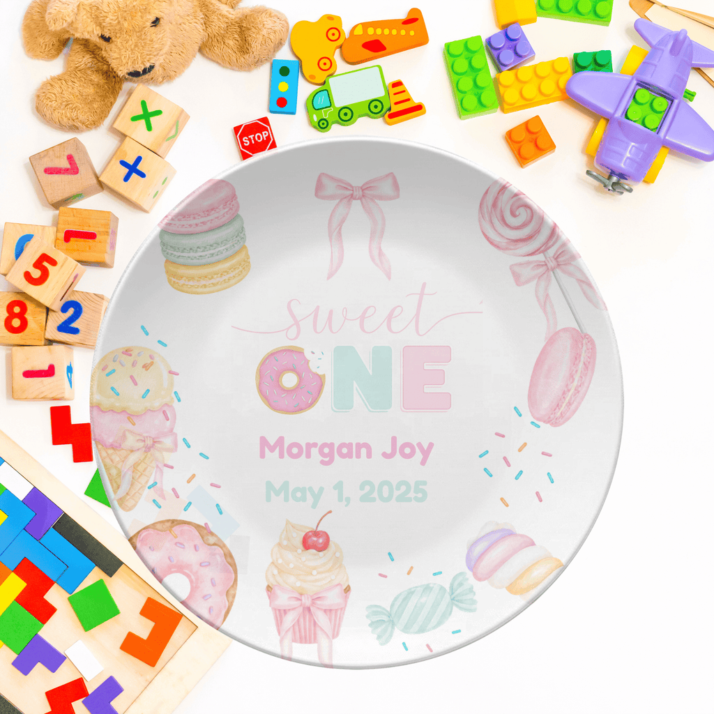 Sweet One Donut Birthday Plate by Lil Plate Shop