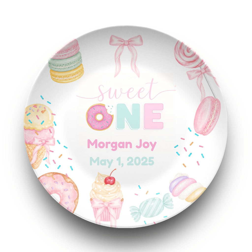 Sweet One Donut Birthday Plate by Lil Plate Shop