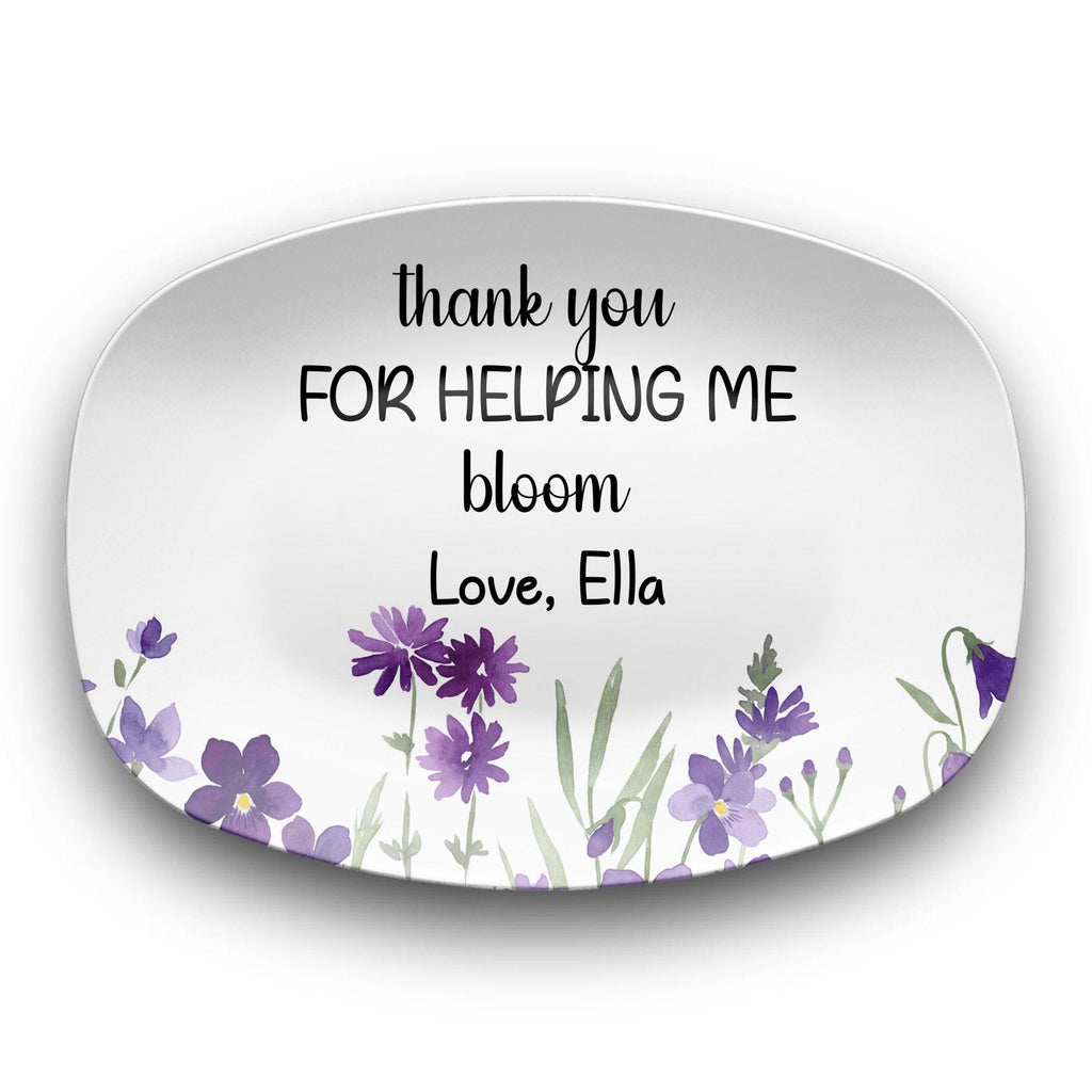 Teacher Helping Me Bloom Platter by Lil Plate Shop