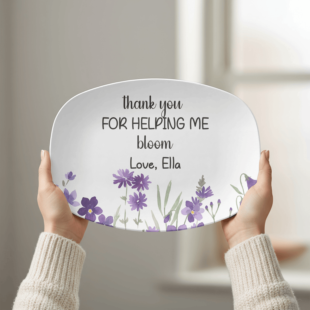 Teacher Helping Me Bloom Platter by Lil Plate Shop