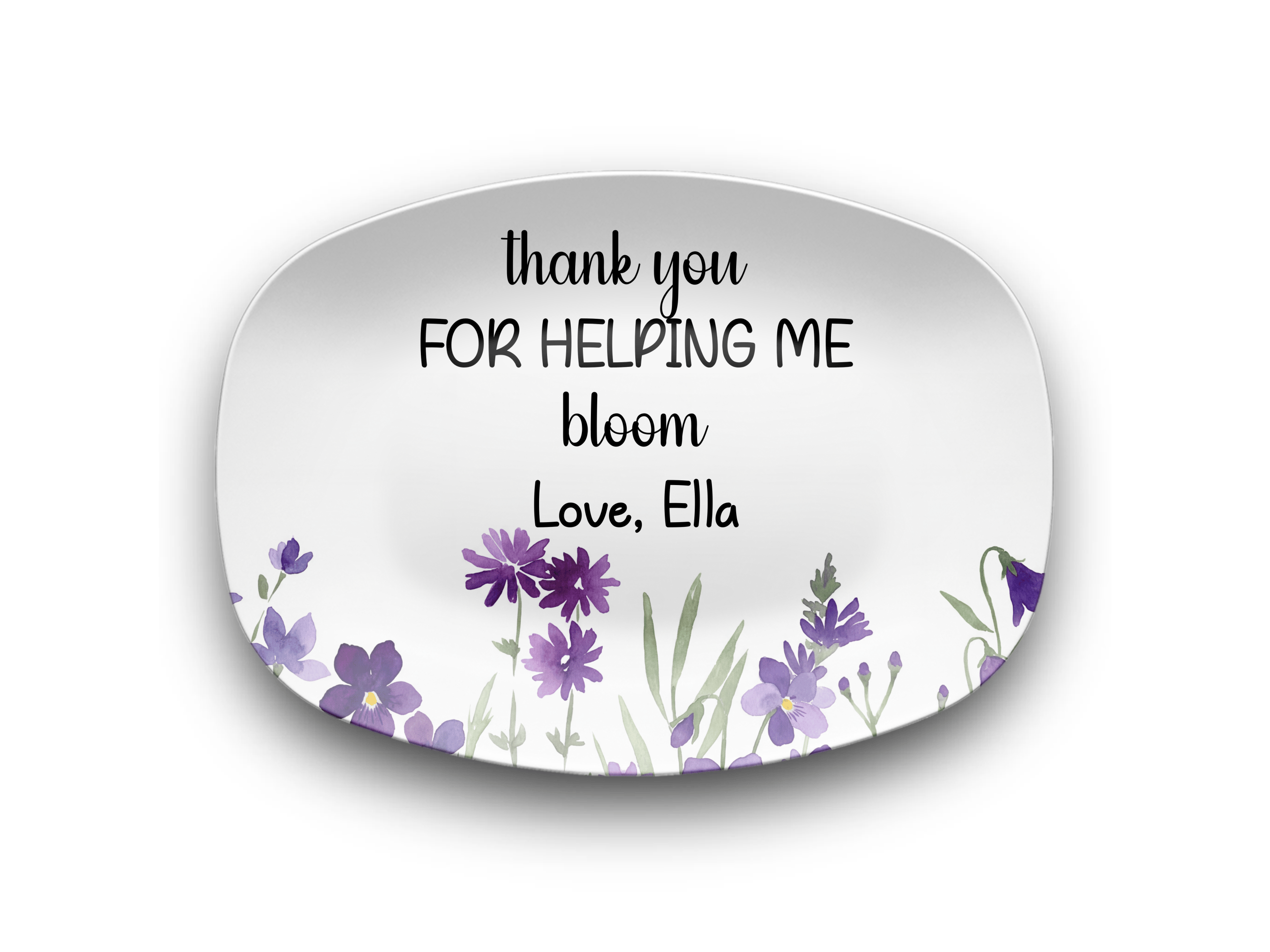 Teacher Helping Me Bloom Platter Platter by Lil Plate Shop