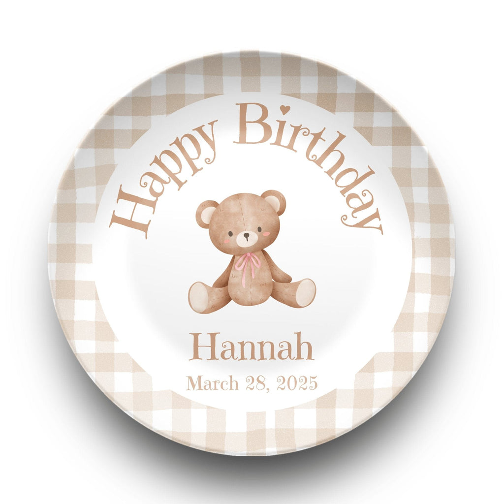 Teddy Bear Birthday Plate - Boy or Girl by Lil Plate Shop